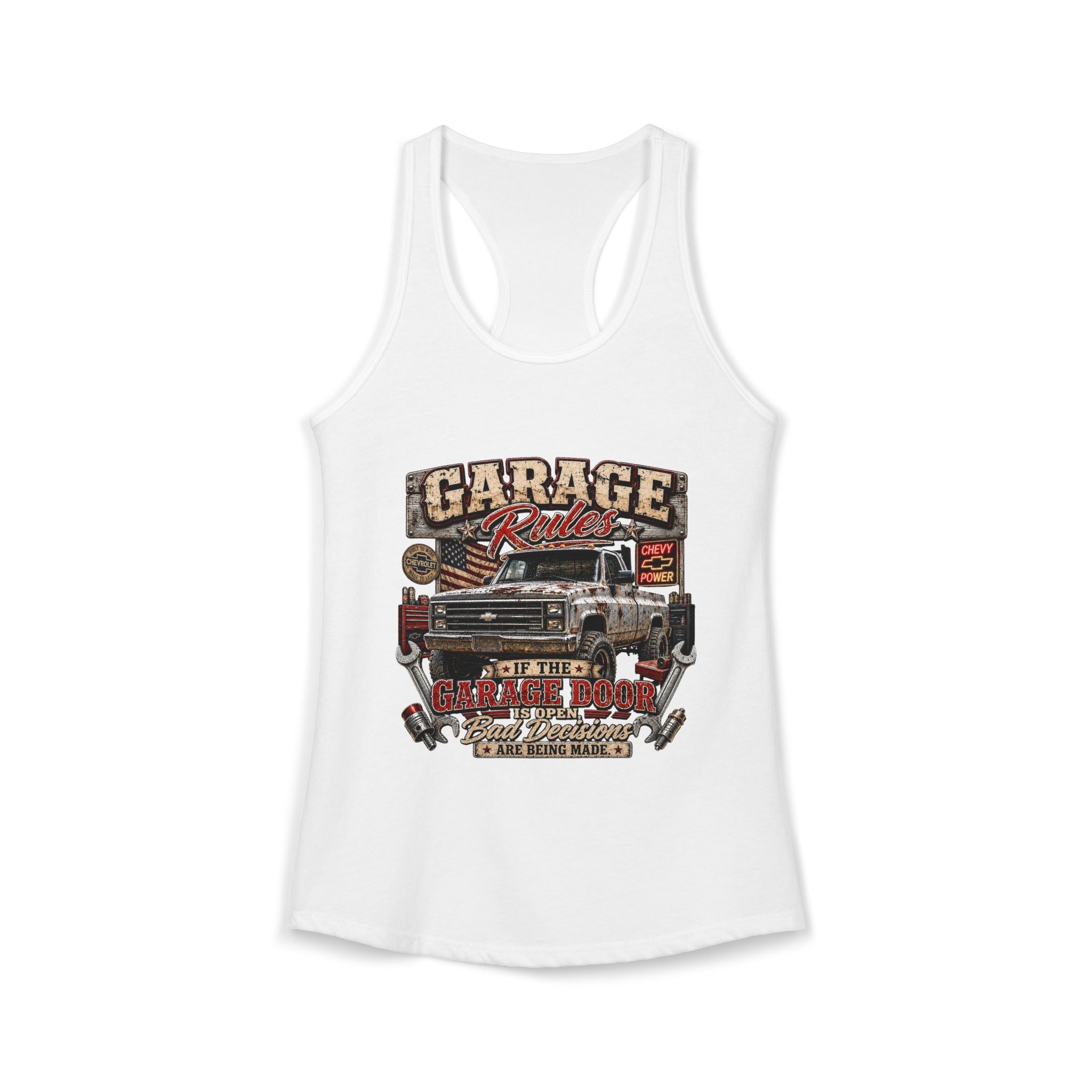 Garage Rules Ideal Racerback Tank