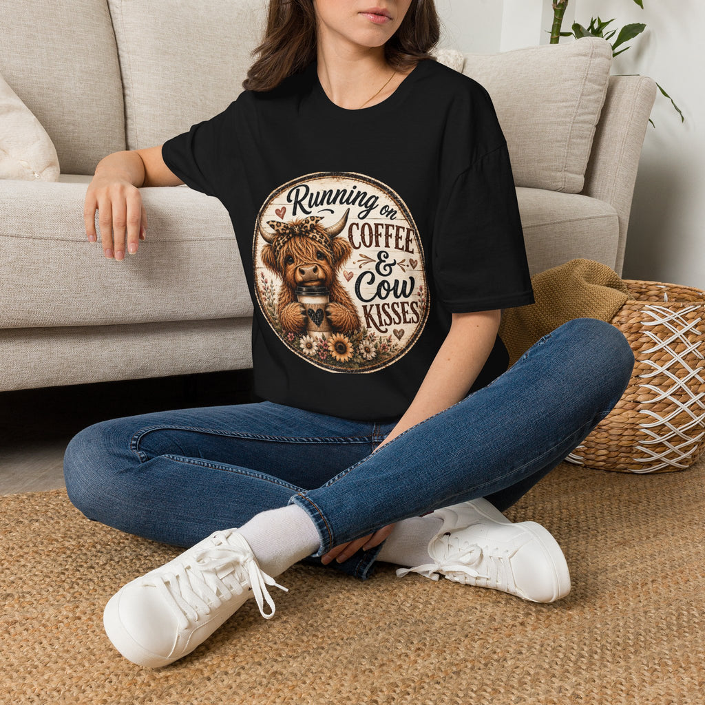 Running on Coffee & Cow Kisses - Unisex Softstyle T-Shirt