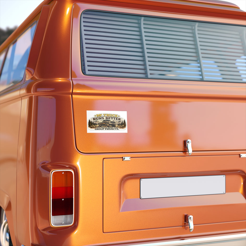 My Truck Runs Better Bumper Sticker — Vintage Off-Road Truck Decal