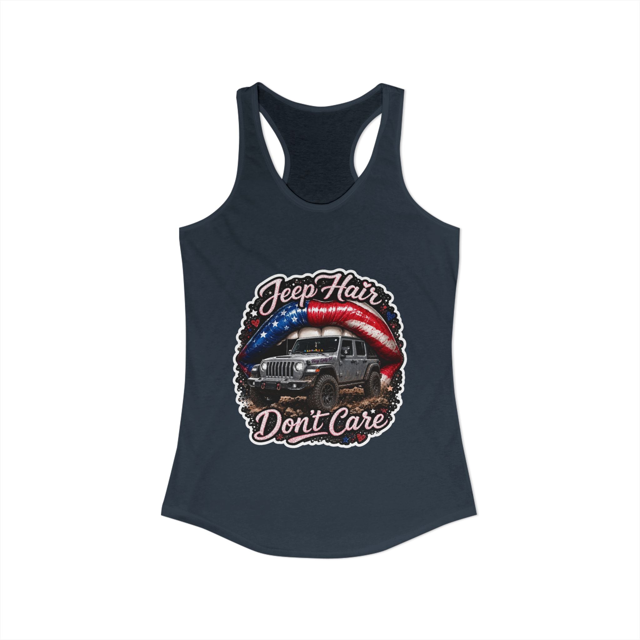 Jeep Hair Don't Care Women's Ideal Racerback Tank