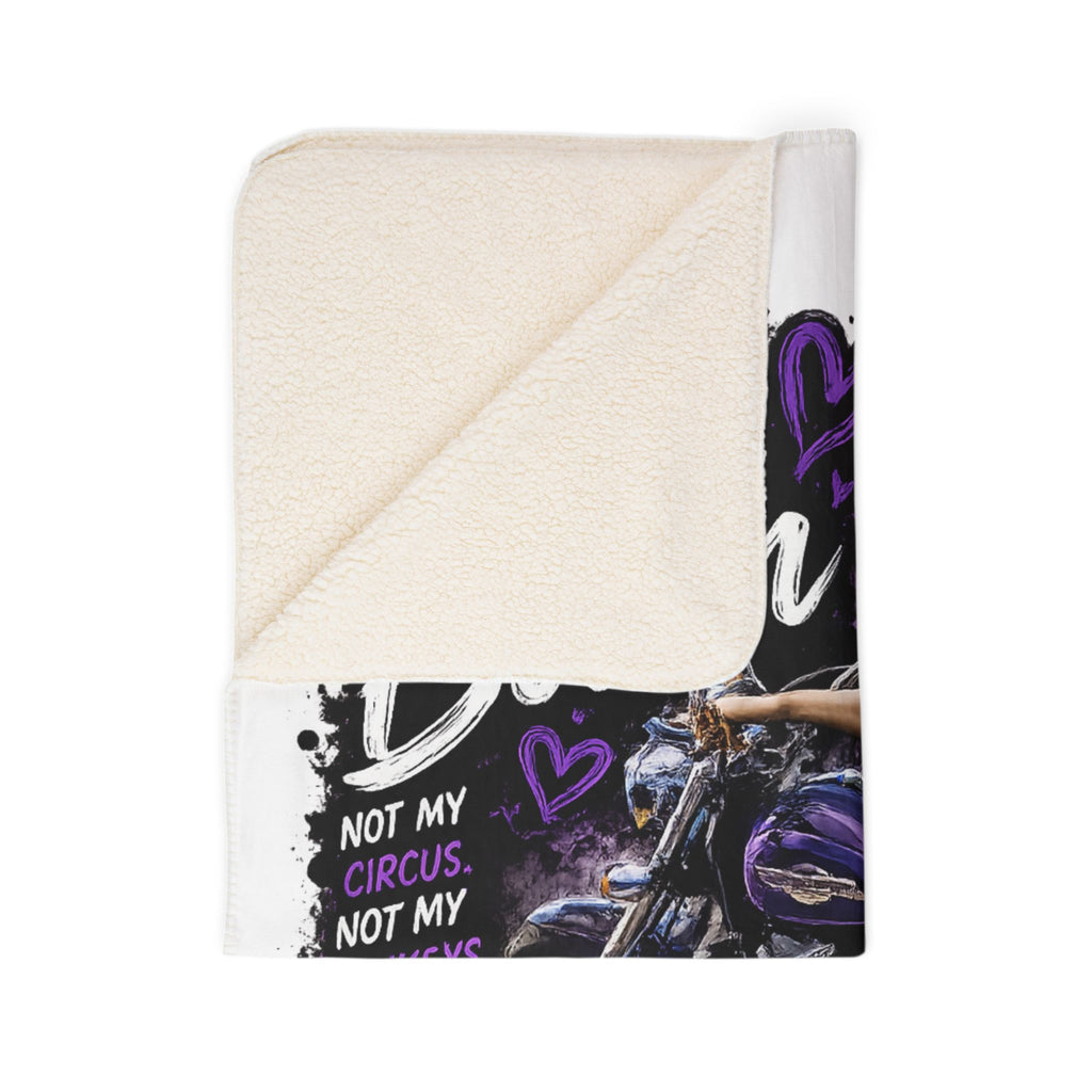 Bye Bitch Motorcycle Fleece Sherpa Blanket – Purple Rider Gifts