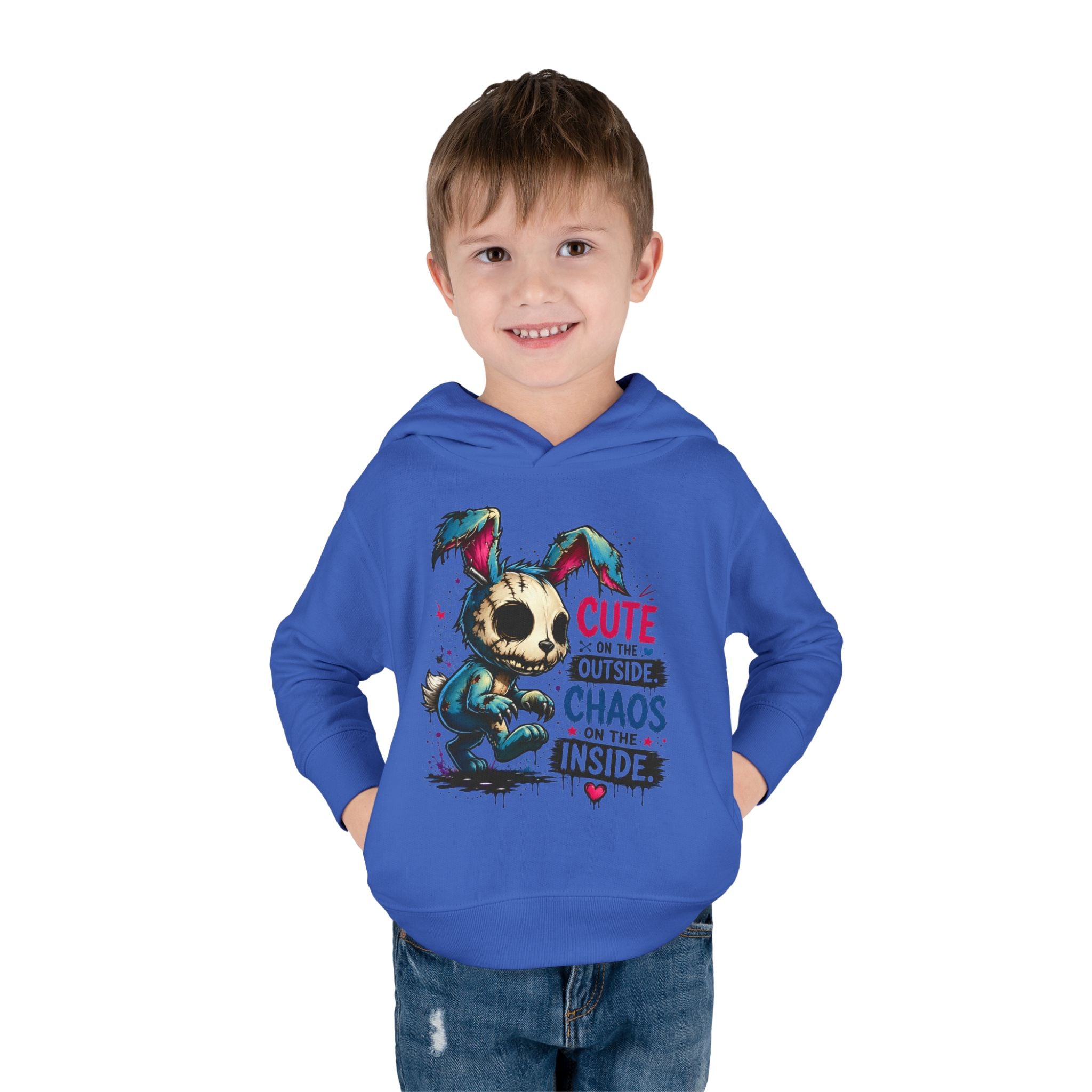 Cute on the outside Choas on the inside Toddler Pullover Fleece Hoodie