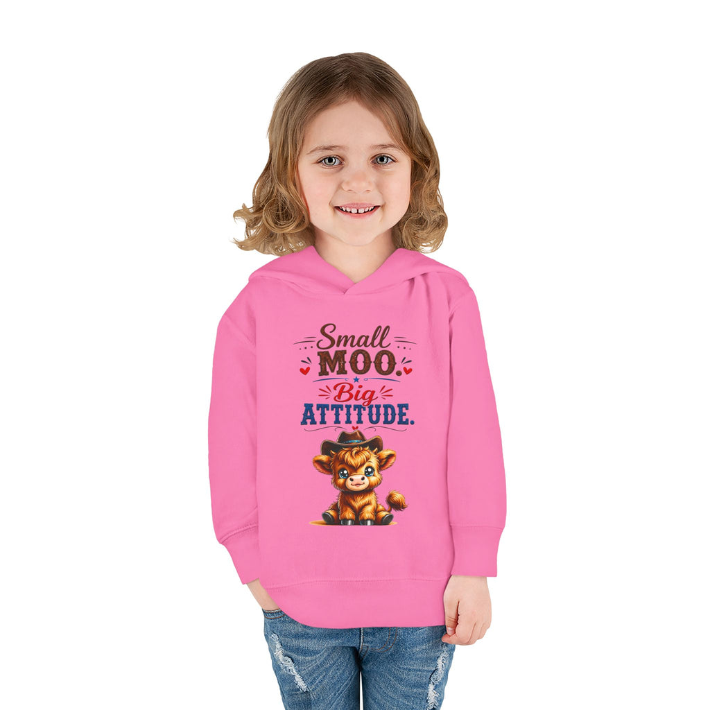 Small Moo Big Attitude Toddler Pullover Fleece Hoodie