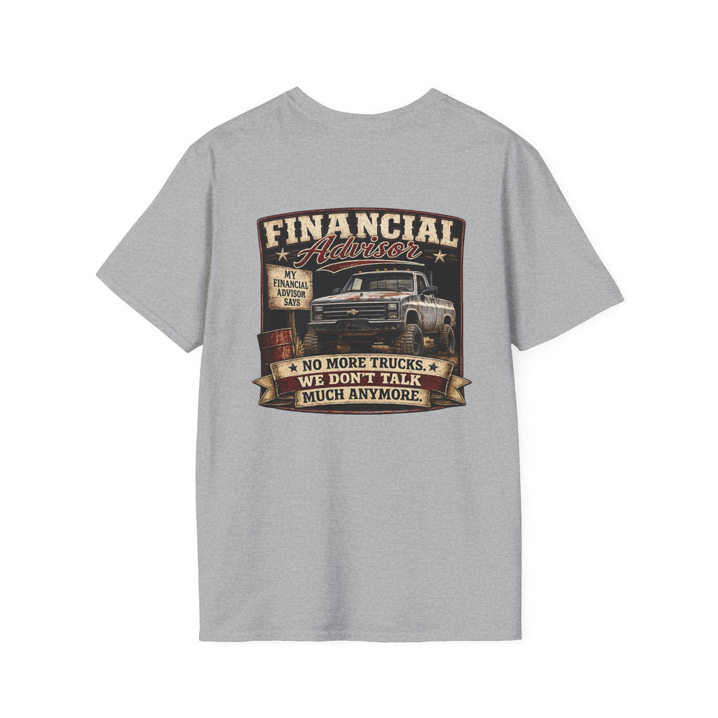 Financial Adviser - Chevrolet K30 Vintage Truck T-Shirt – Retro Chevy K-30 Badge Chest Tee