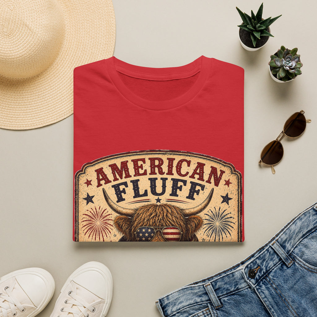 American Fluff Highland Cow Unisex Softstyle T-Shirt