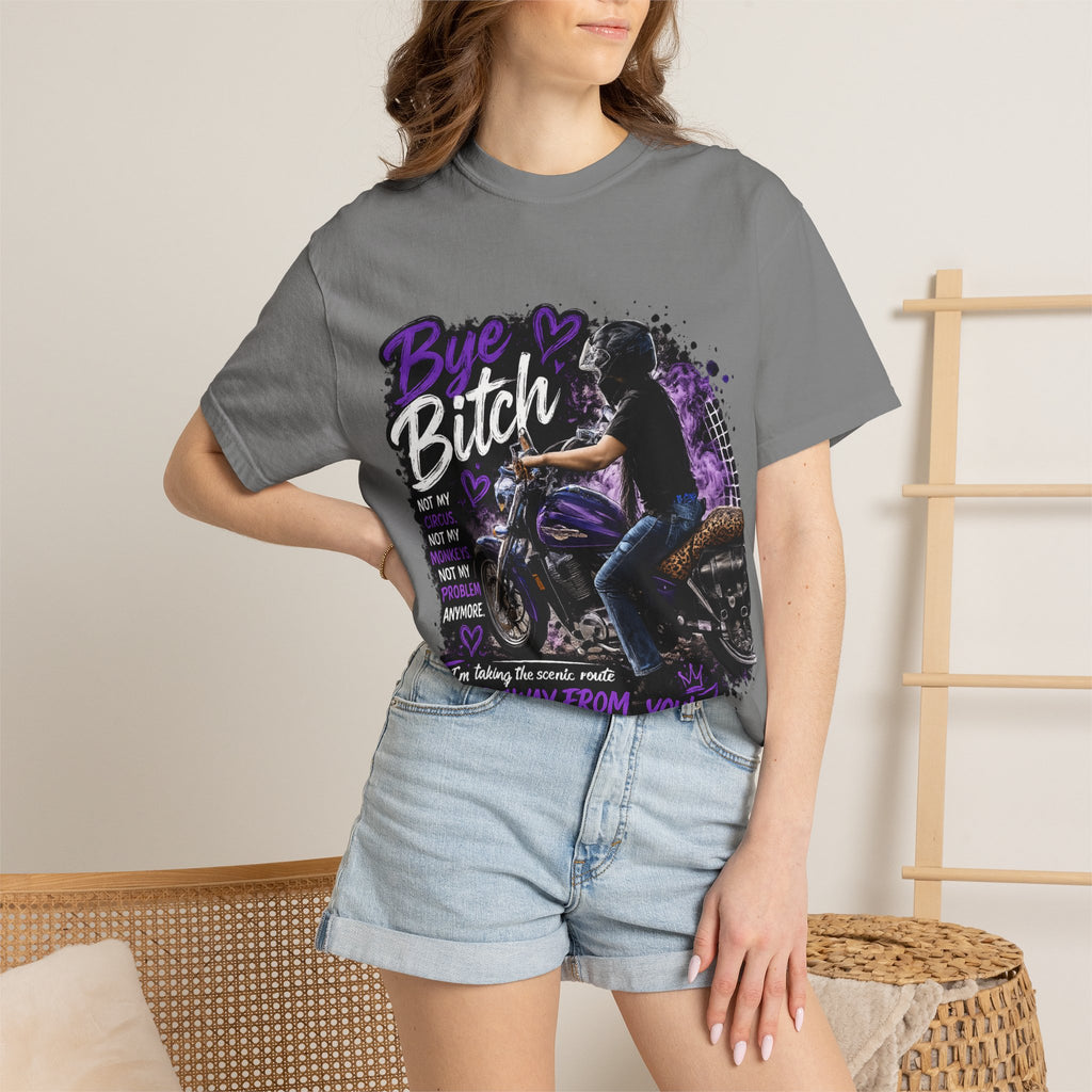 Bye Bitch Motorcycle T-Shirt — Women's Rider Graphic Tee