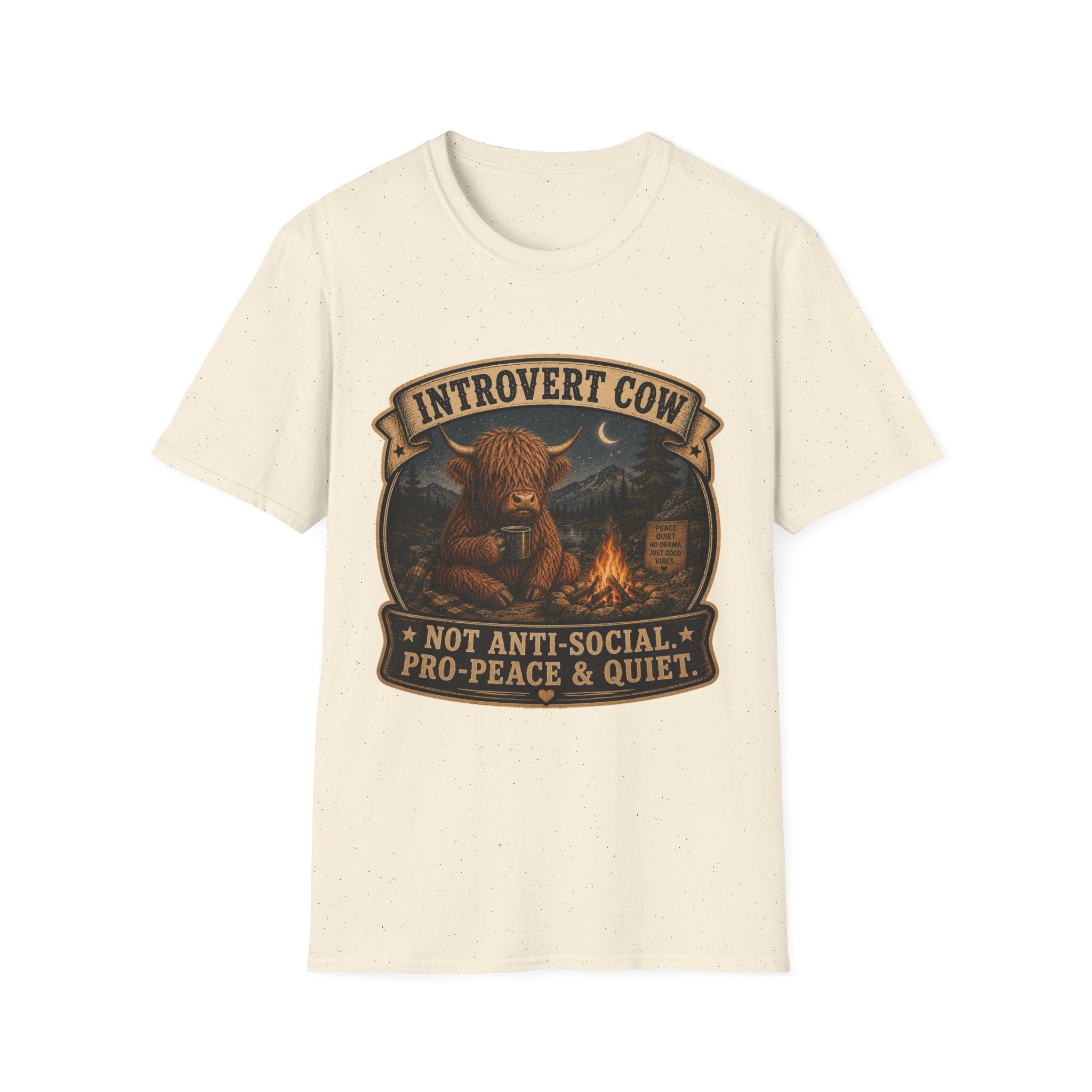 Inrovert Highland Cow Unisex Softstyle T-Shirt