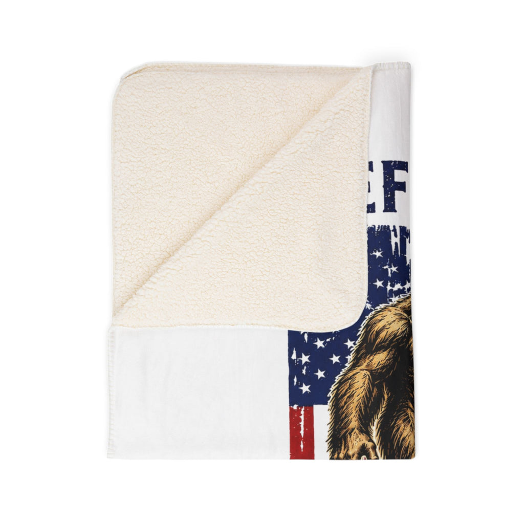 Undeafted Hide and Seek Champion 4th of July Fleece Sherpa Blanket