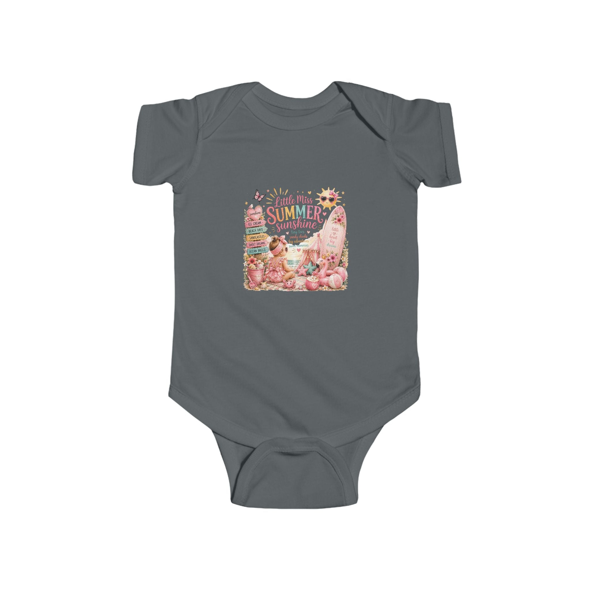 "Hello My Summer Sunshine" Cute Floral Beach Infant Onesie — Baby Bodysuit