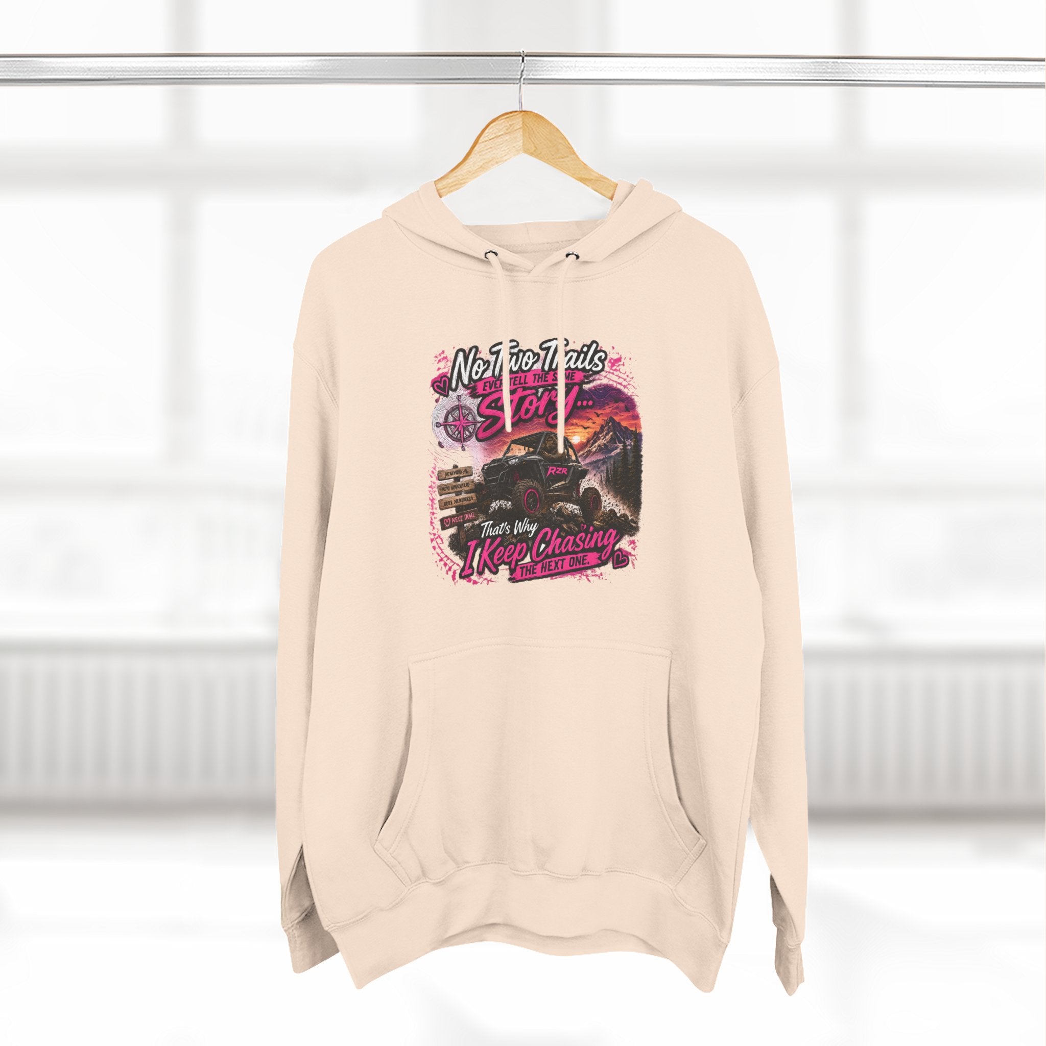 Vintage Desert Motorcycle Hoodie — "Nobody Rides Solo" Retro Biker Graphic