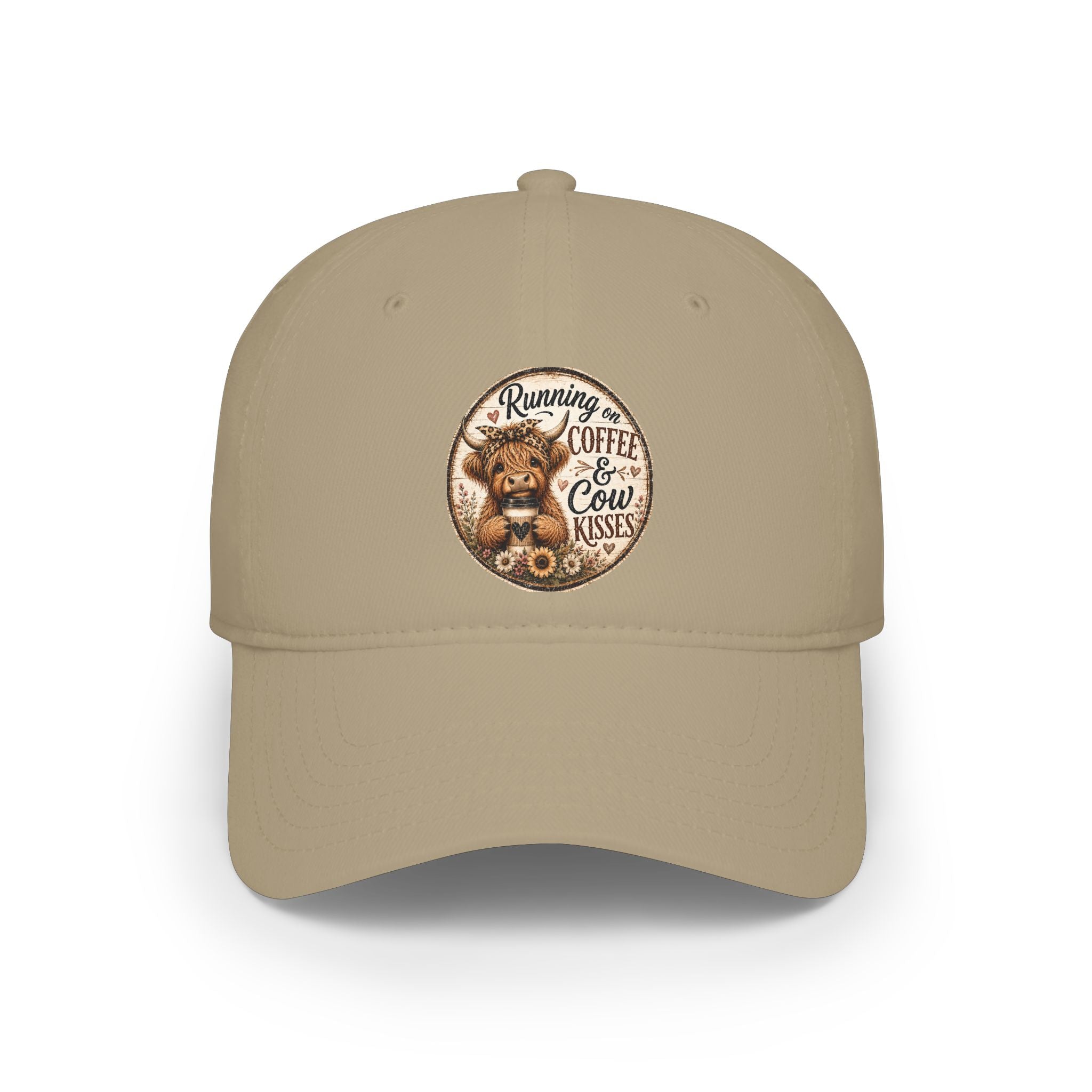Running on Coffee and Cow Kisses Baseball Cap