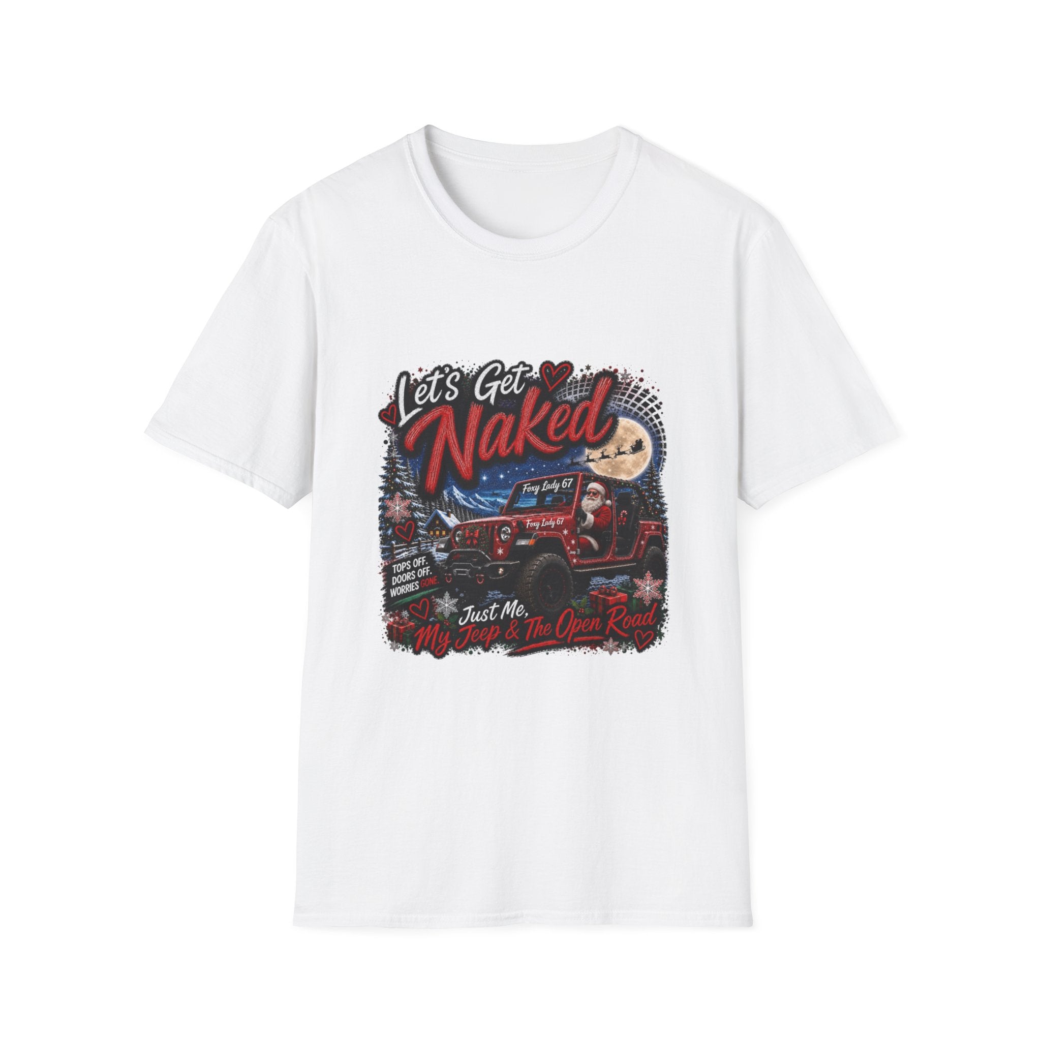 Let's Get Naked Jeep T-Shirt — Funny Off-Road Camping Tee