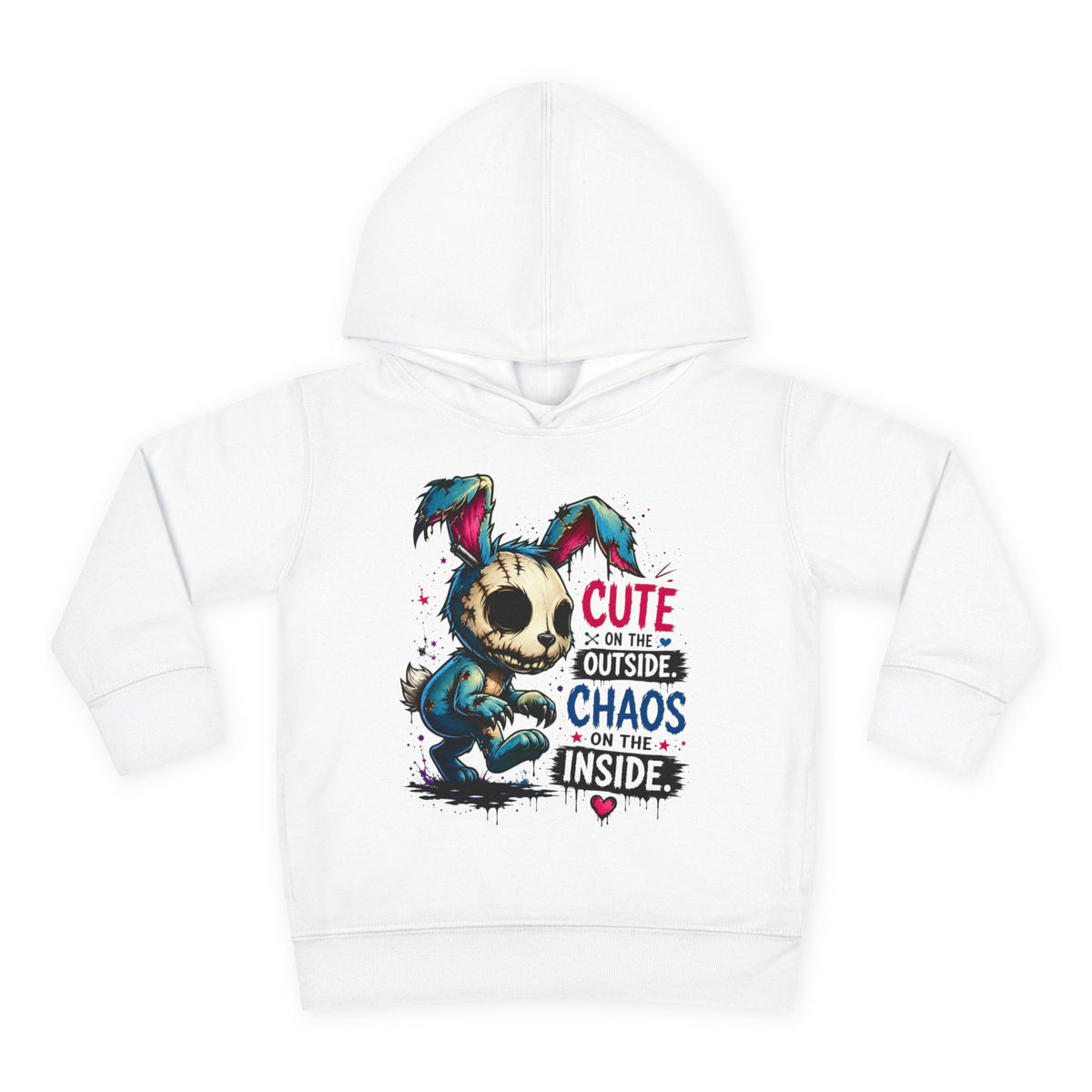 Cute on the outside Choas on the inside Toddler Pullover Fleece Hoodie