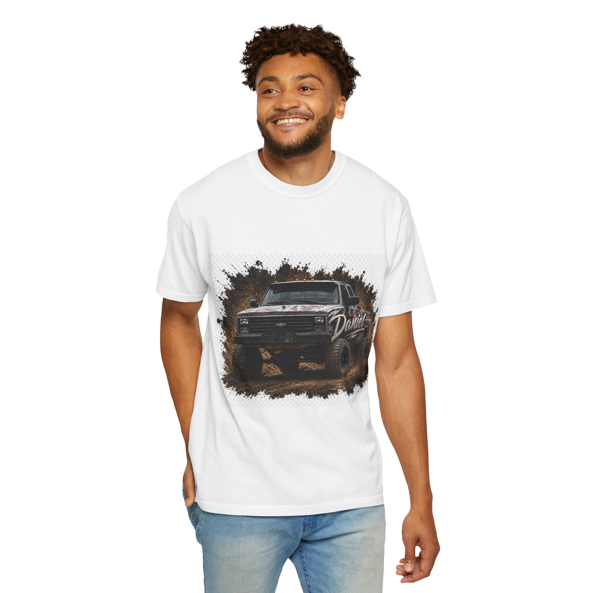 Off-Road Mud Truck T-Shirt — Vintage 4x4 Pickup Graphic Tee "Daniel"
