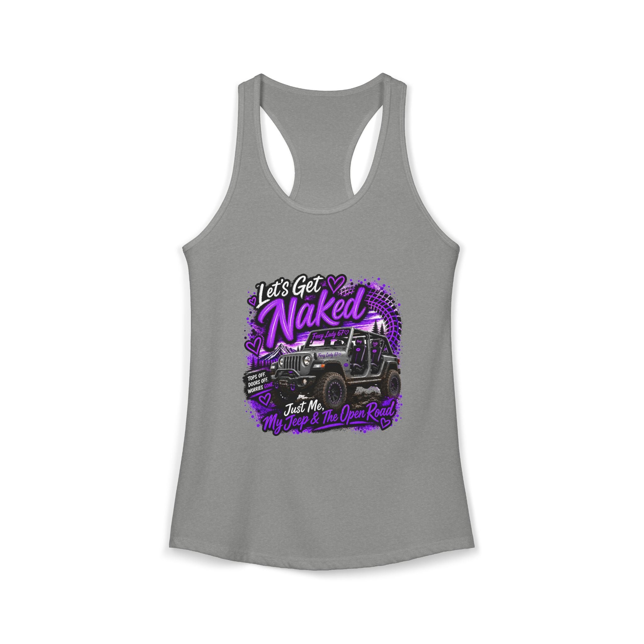 Let's Get Naked Jeep - Women's Ideal Racerback Tank