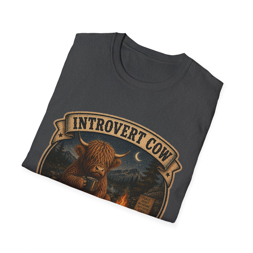 Inrovert Highland Cow Unisex Softstyle T-Shirt