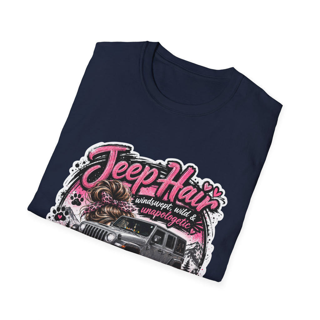 Jeep Hair Don't Care (Pink) Unisex Softstyle T-Shirt