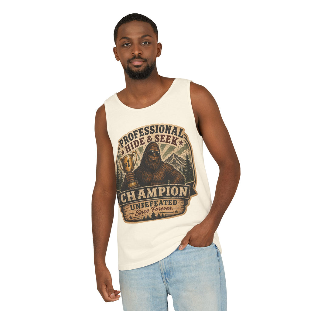 Professional Hide & Seek Champion Undefeated Since Forever Bigfoot Tank Top