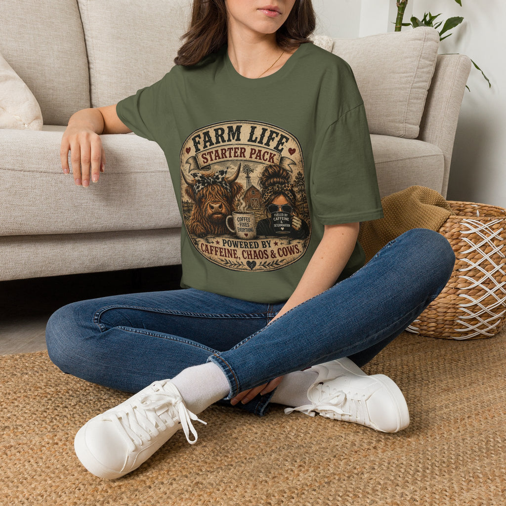 Farm Life Highland Cow Unisex Softstyle T-Shirt