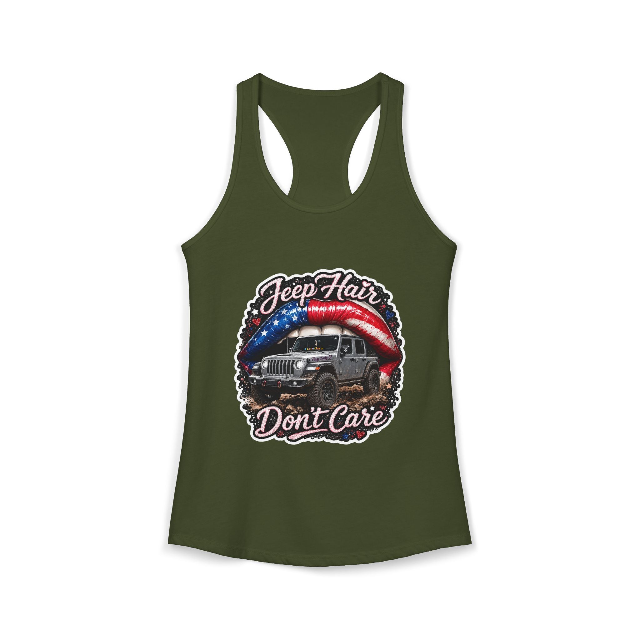 Jeep Hair Don't Care Women's Ideal Racerback Tank