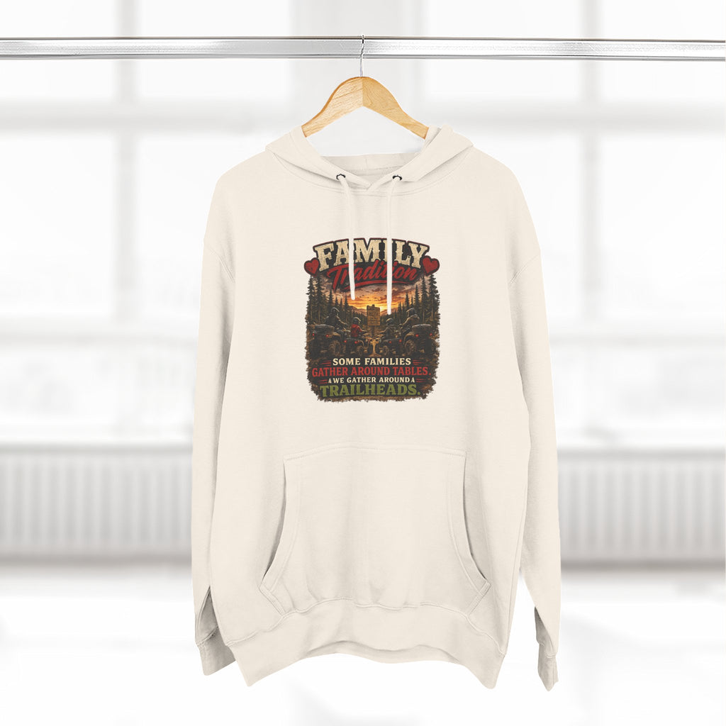 Family Campfire Hoodie — 'Family: Home, Campfire, Tradition' Vintage Outdoor Pullover