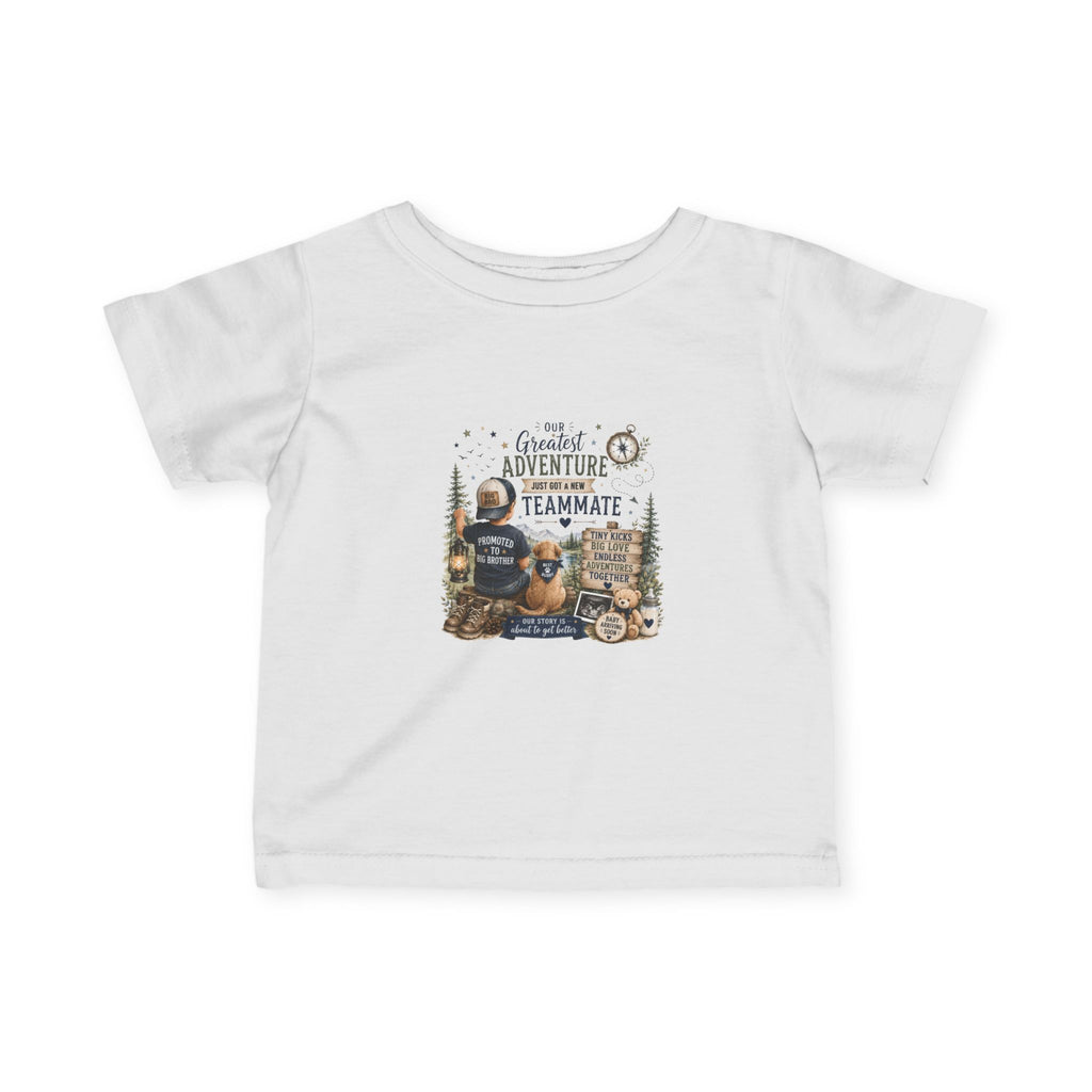 “Little Adventure Teammate” Woodland Bear Baby Shirt – Infant Tee
