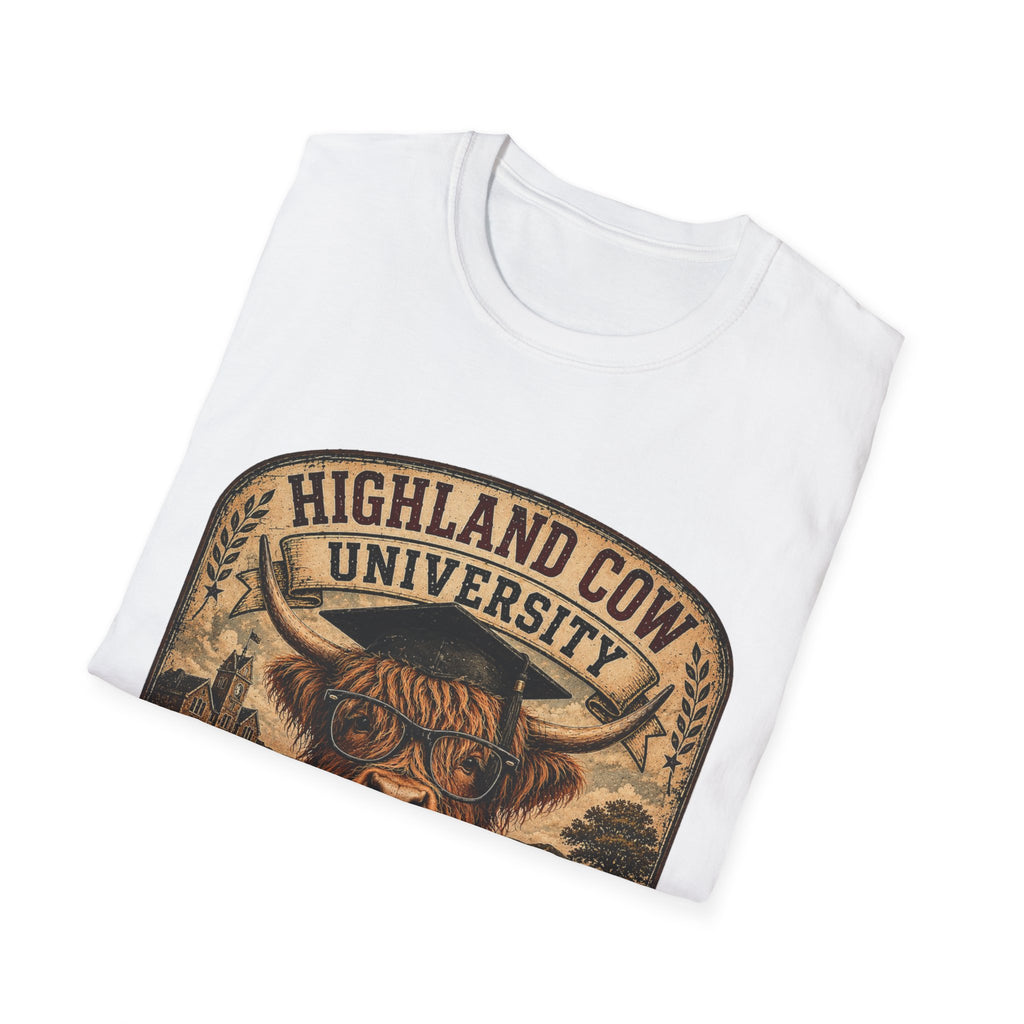 Highland Cow University Unisex Softstyle T-Shirt