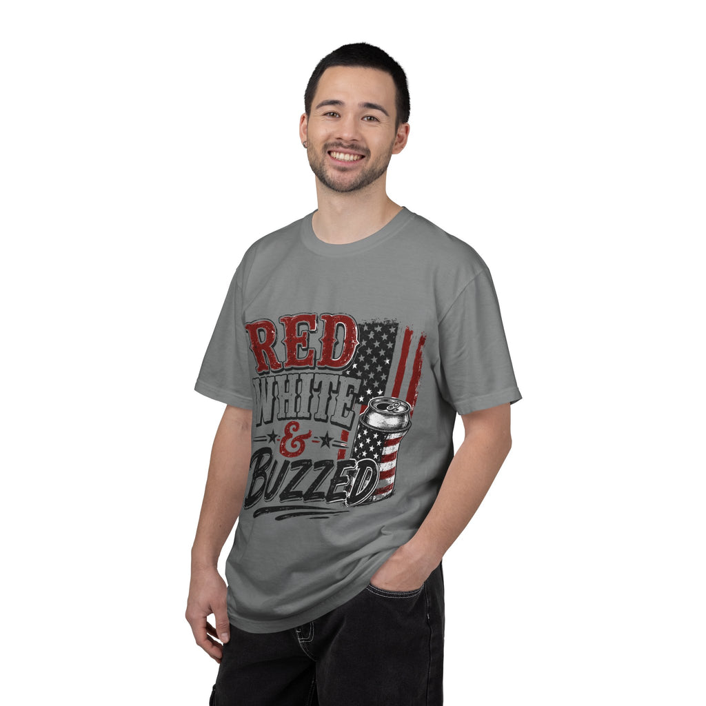 Red White & Buzzed T-Shirt — Patriotic Fourth of July Beer Tee