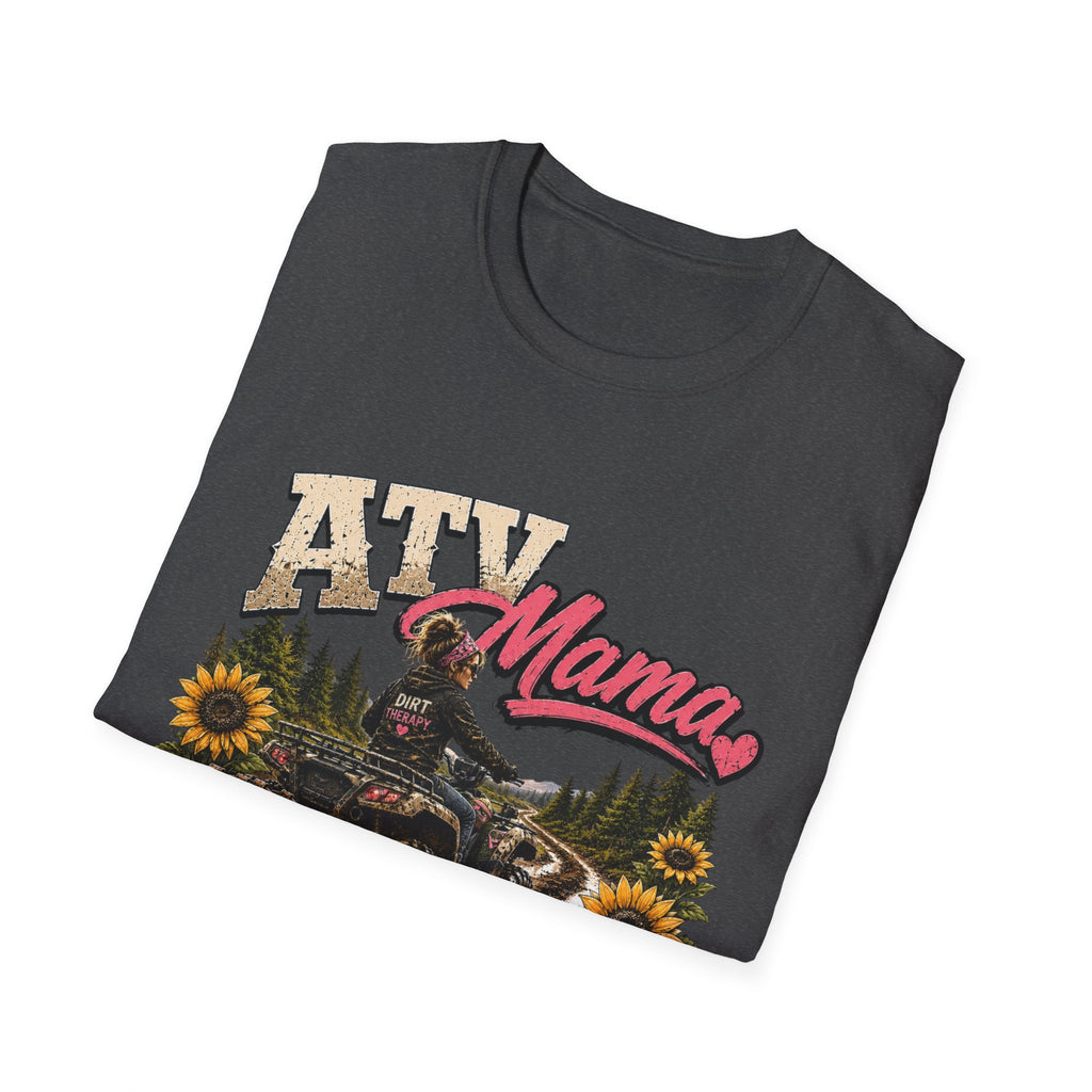 ATV Mama T-Shirt — Messy Hair, Muddy Boots Graphic Tee for Moms