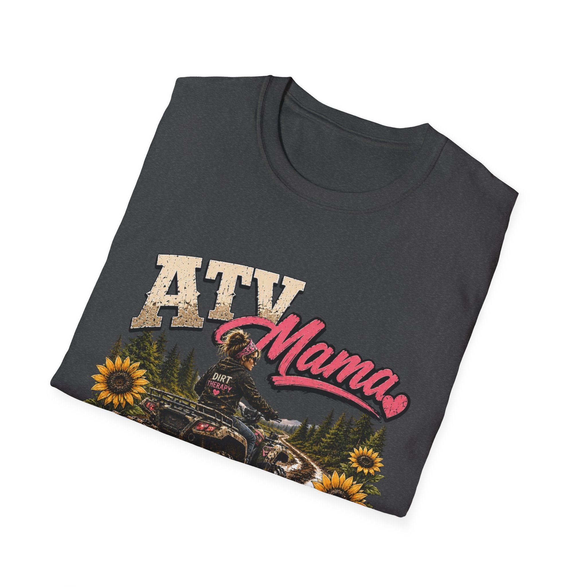 ATV Mama T-Shirt — Messy Hair, Muddy Boots Graphic Tee for Moms