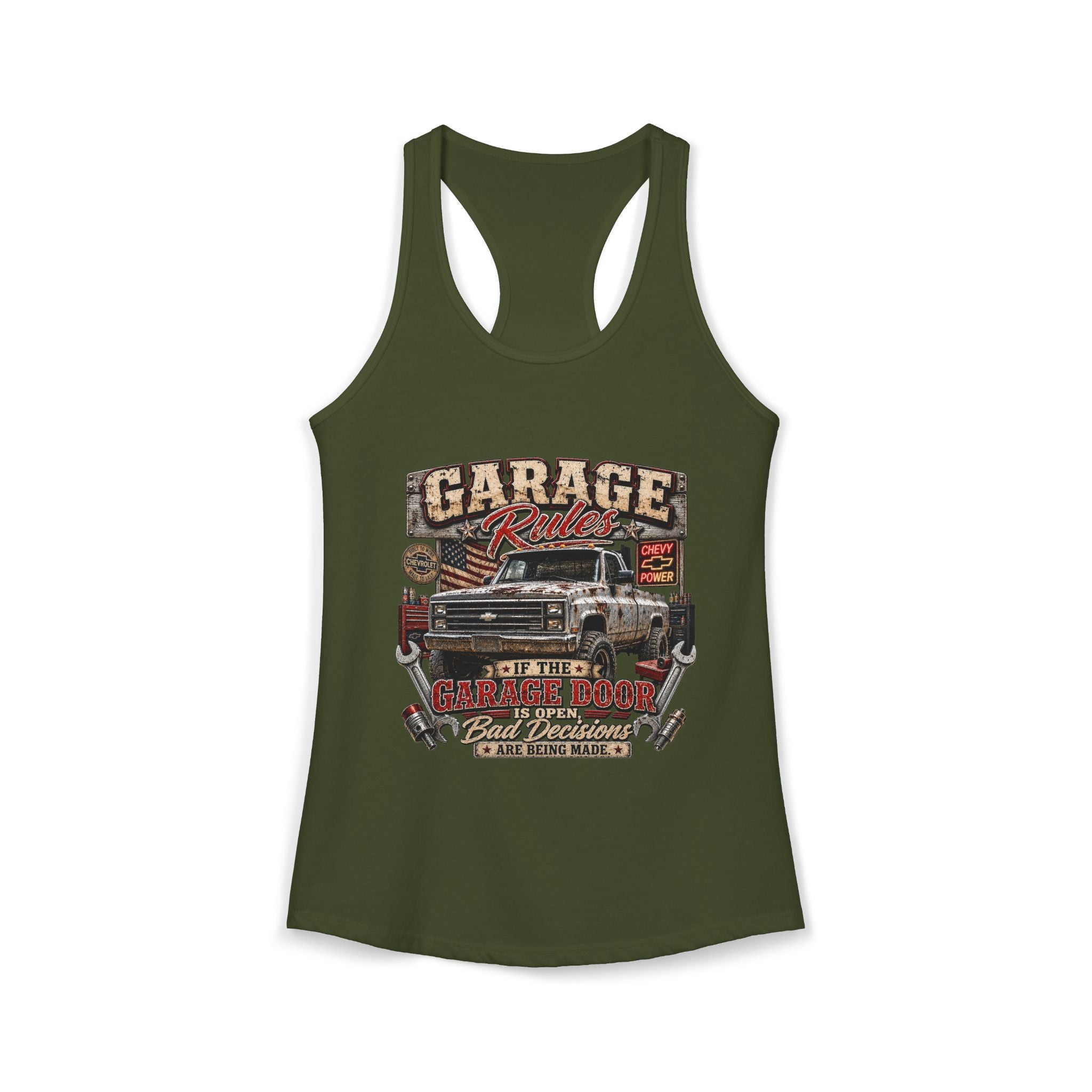 Garage Rules Ideal Racerback Tank