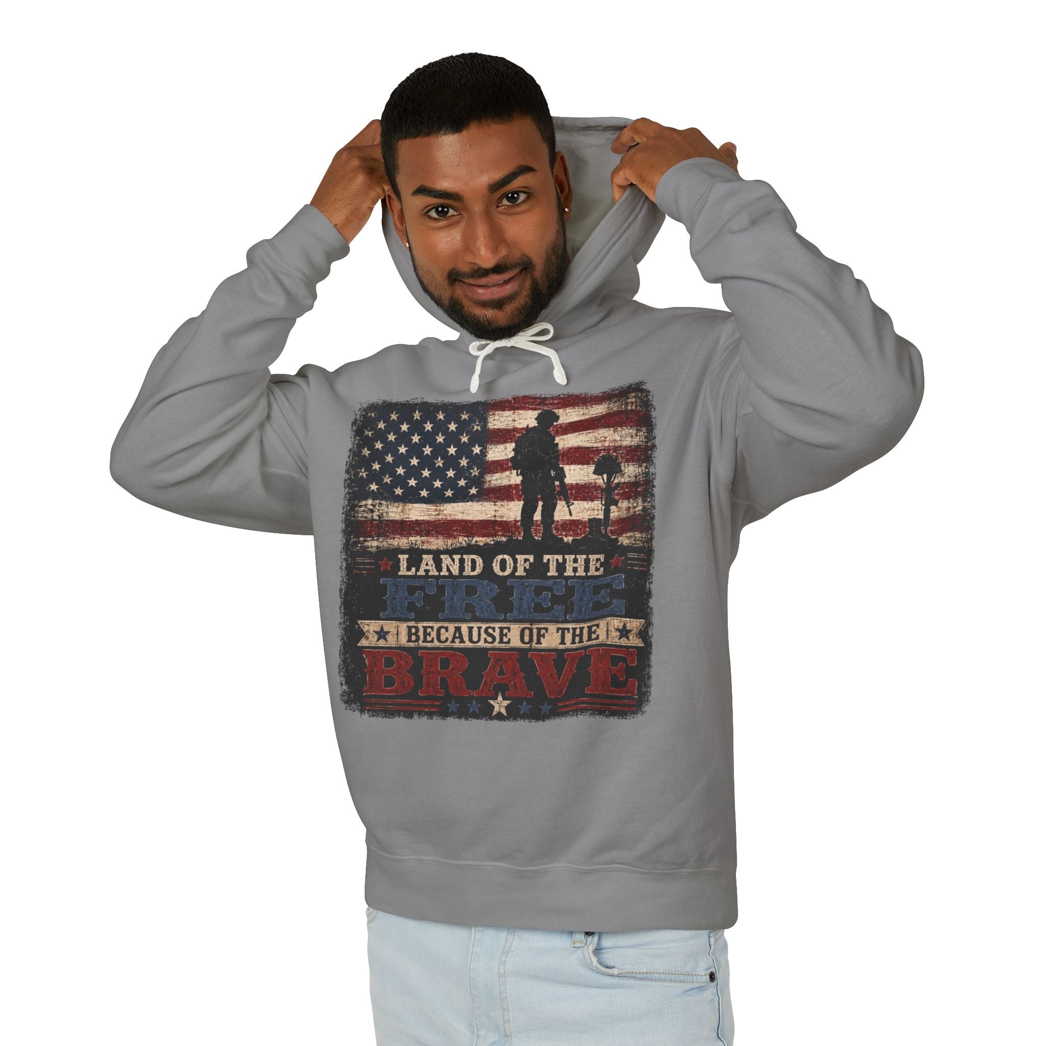 Land of the Free Because of the Brave Hoodie