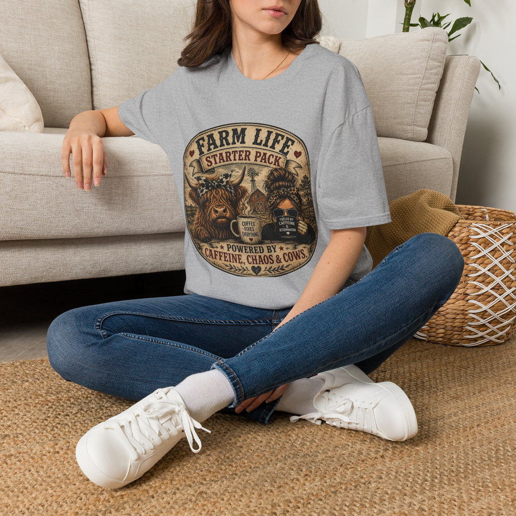 Farm Life Highland Cow Unisex Softstyle T-Shirt