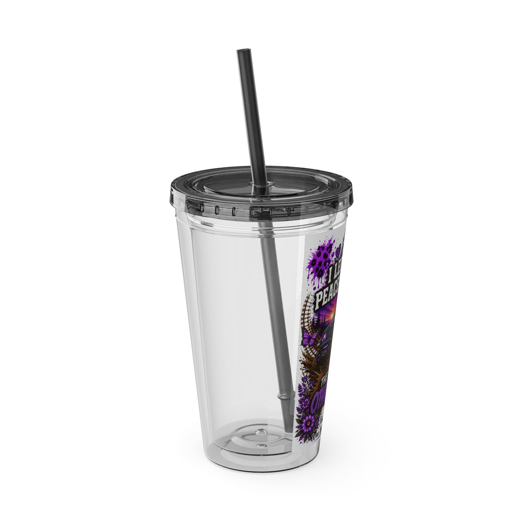 "I Left for a Peaceful Drive, The Mud Had Other Plans" Off‑Road Jeep Travel Cup — 16oz Tumbler with Straw
