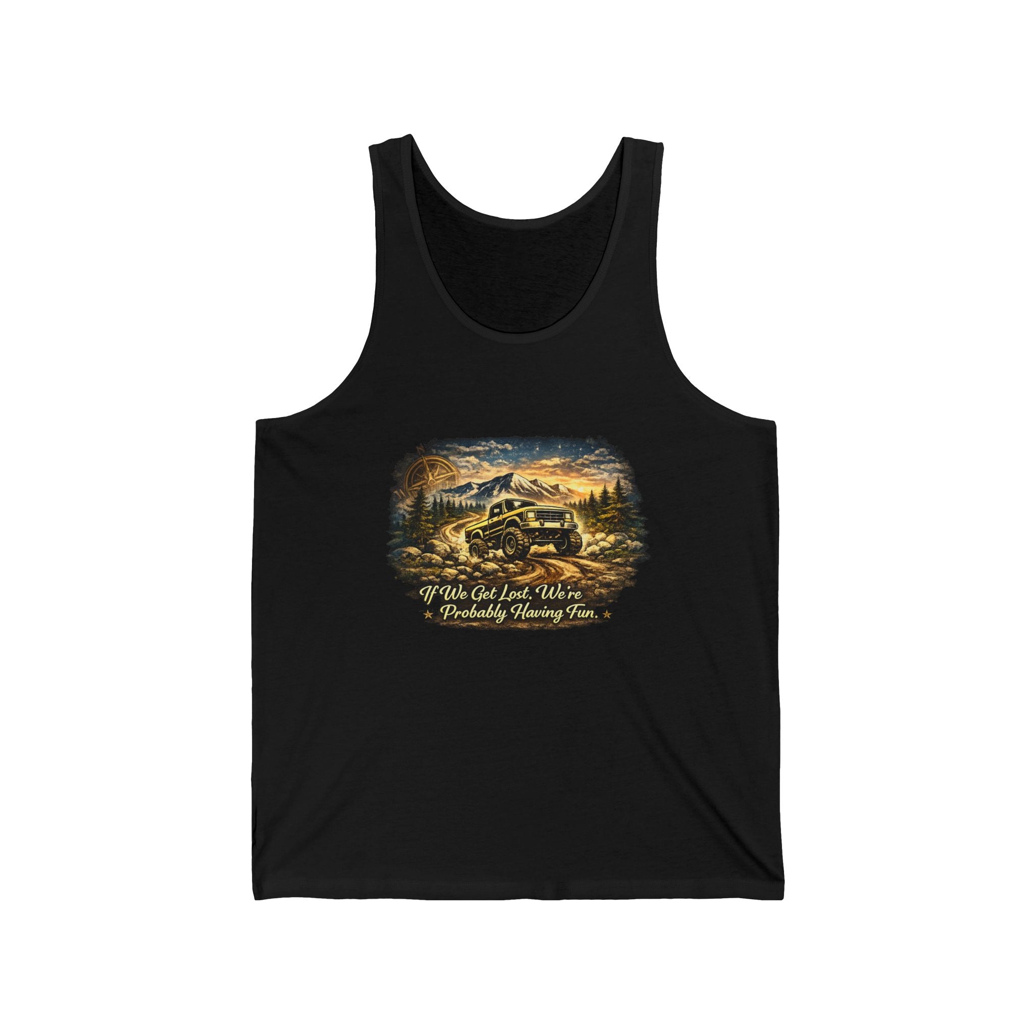 "Let's Get Lost" Adventure Graphic Tank — Vintage Camper Tank Top