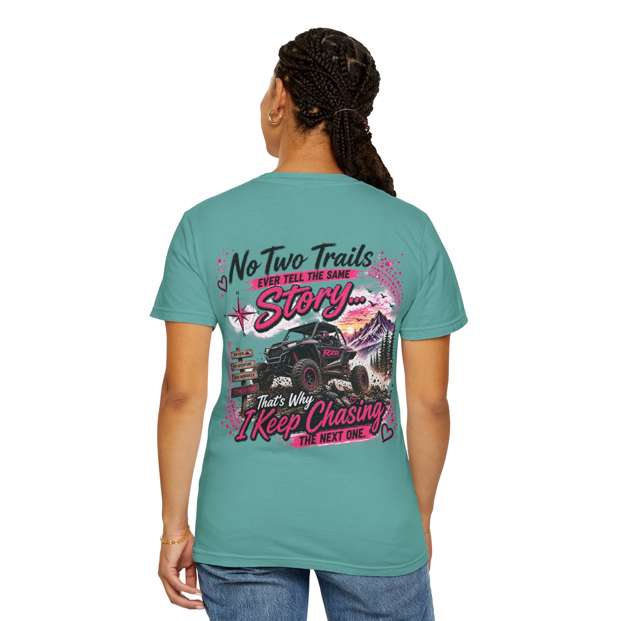 Off-Road Adventure T-Shirt — "No Two Trails Ever Tell the Same Story" Graphic Tee