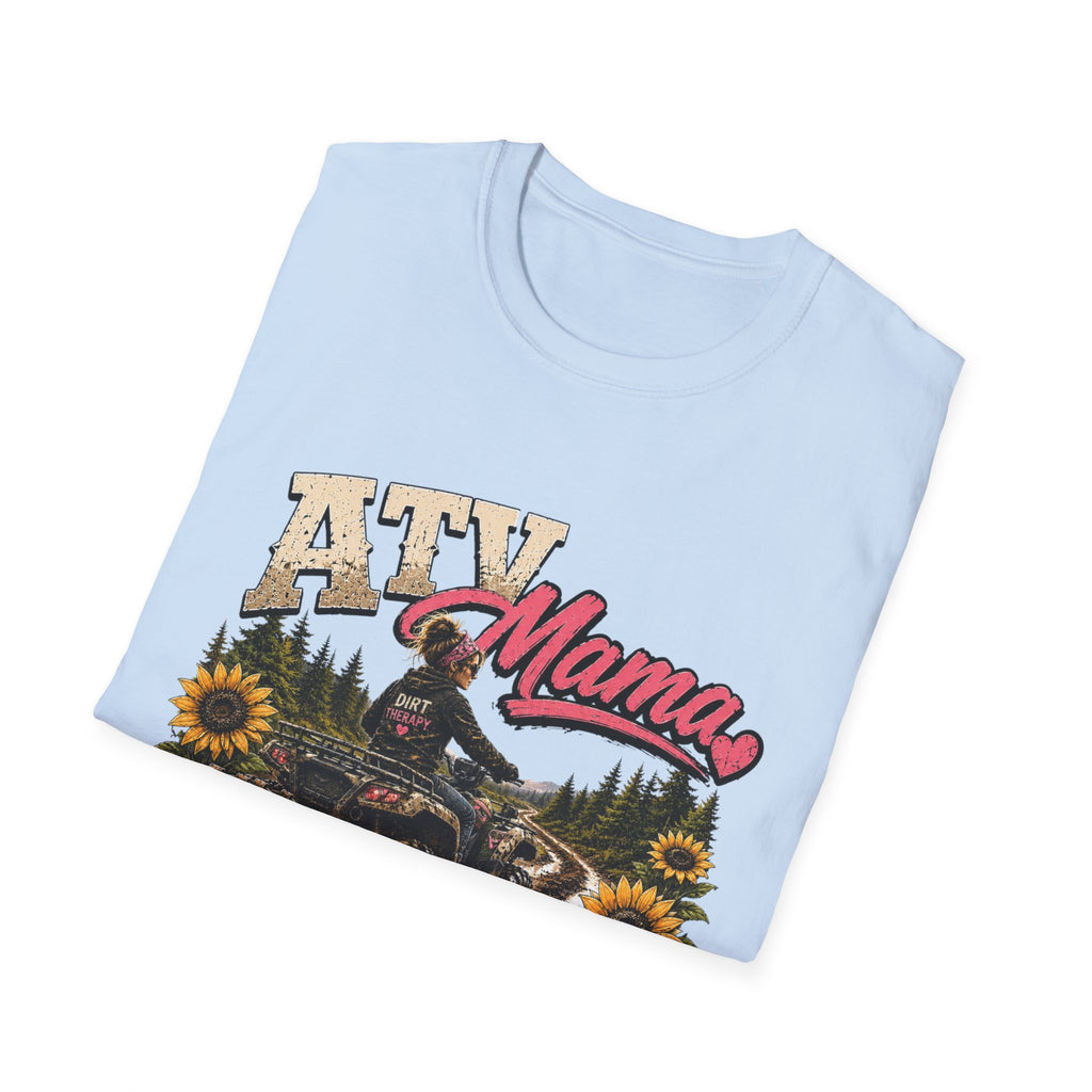 ATV Mama T-Shirt — Messy Hair, Muddy Boots Graphic Tee for Moms
