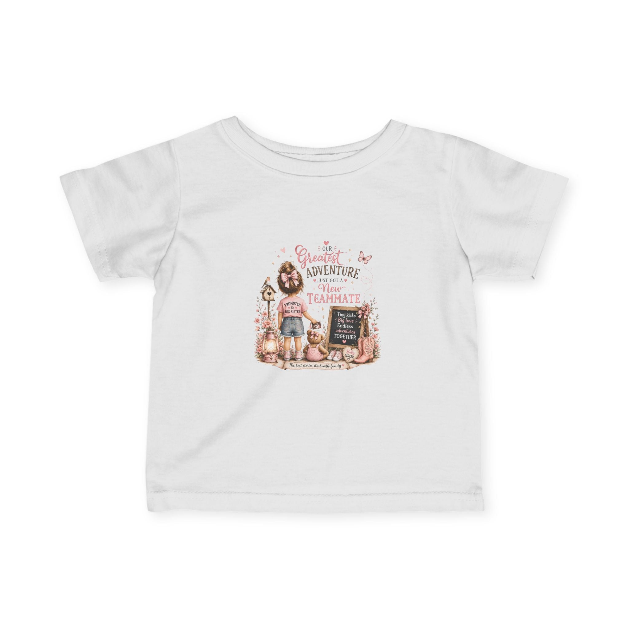 'Greatest Adventure With My Teammate' Baby Shirt (Woodland Explorer Theme) - Infant Tee