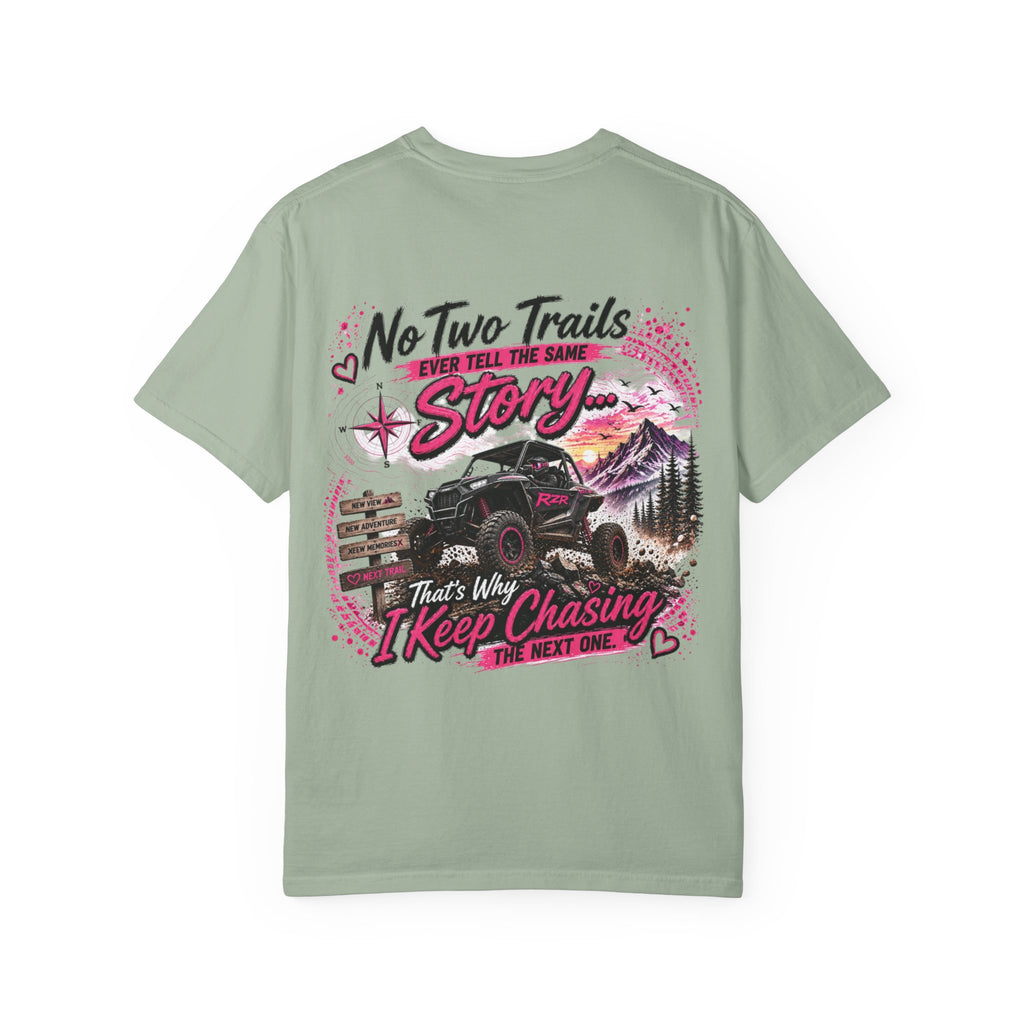 Off-Road Adventure T-Shirt — "No Two Trails Ever Tell the Same Story" Graphic Tee