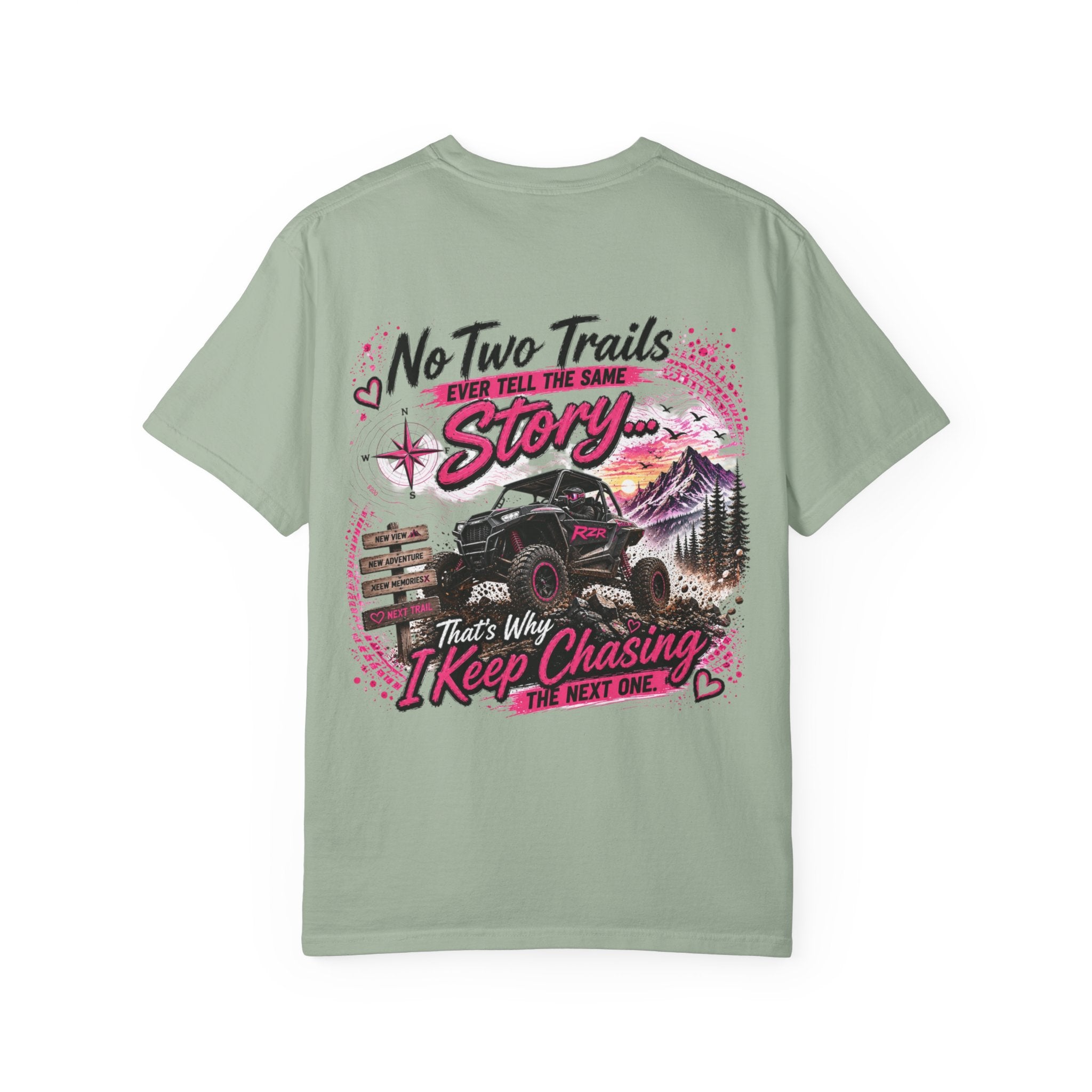 Off-Road Adventure T-Shirt — "No Two Trails Ever Tell the Same Story" Graphic Tee