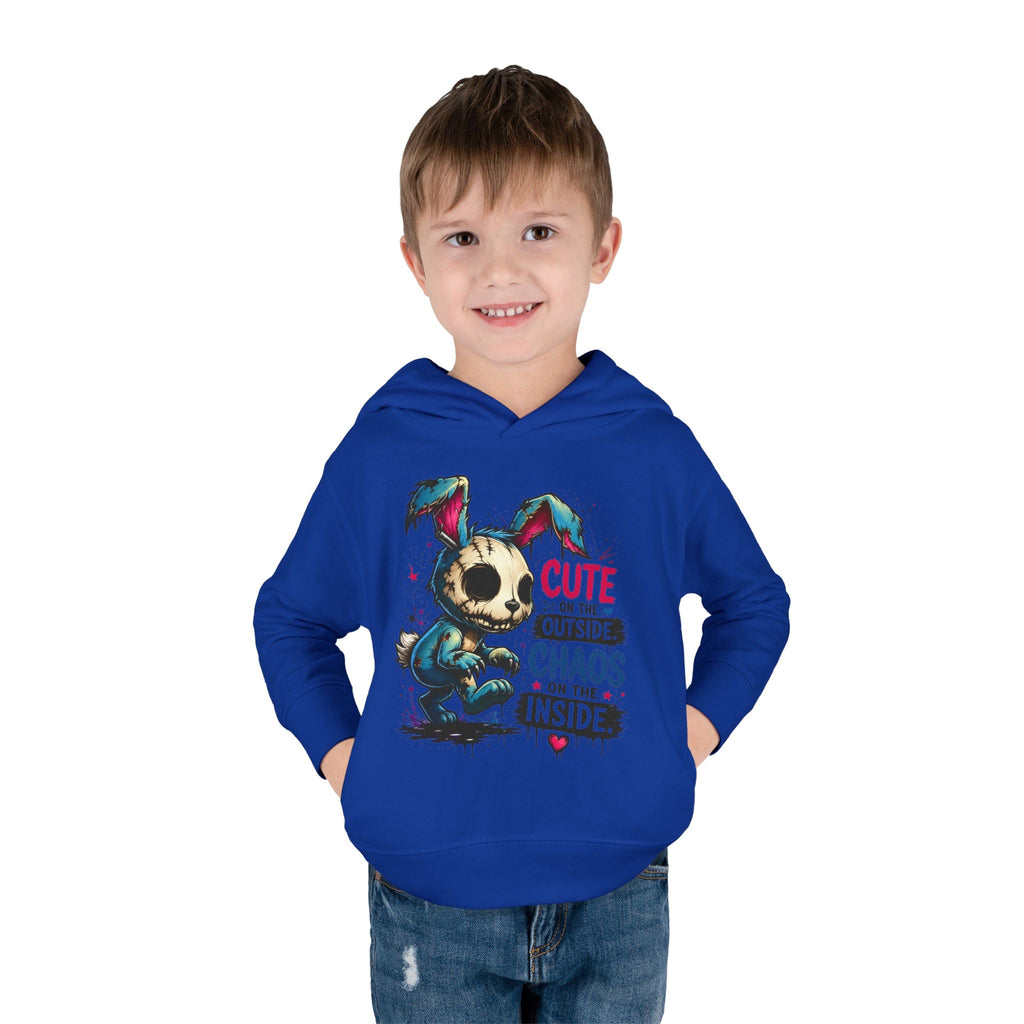 Cute on the outside Choas on the inside Toddler Pullover Fleece Hoodie