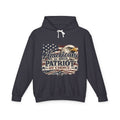 Patriot Hoodie — "American by Birth, Patriot by Choice" Eagle & Flag Design