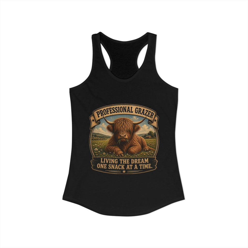 Professional Gazer Highland Cow Women's Ideal Racerback Tank