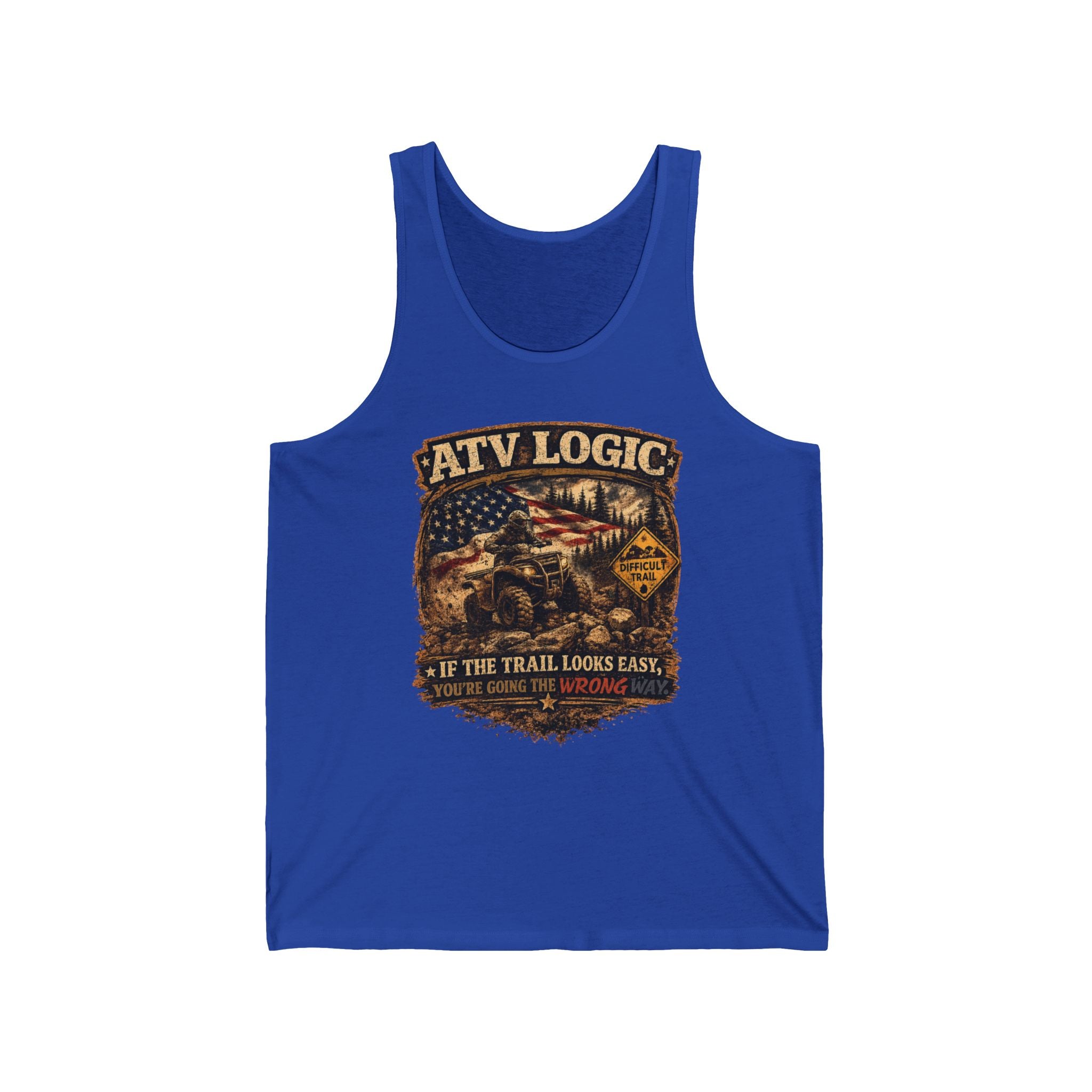 If The Trail Looks Easy Graphic Tank — ATV Logic Tank Top