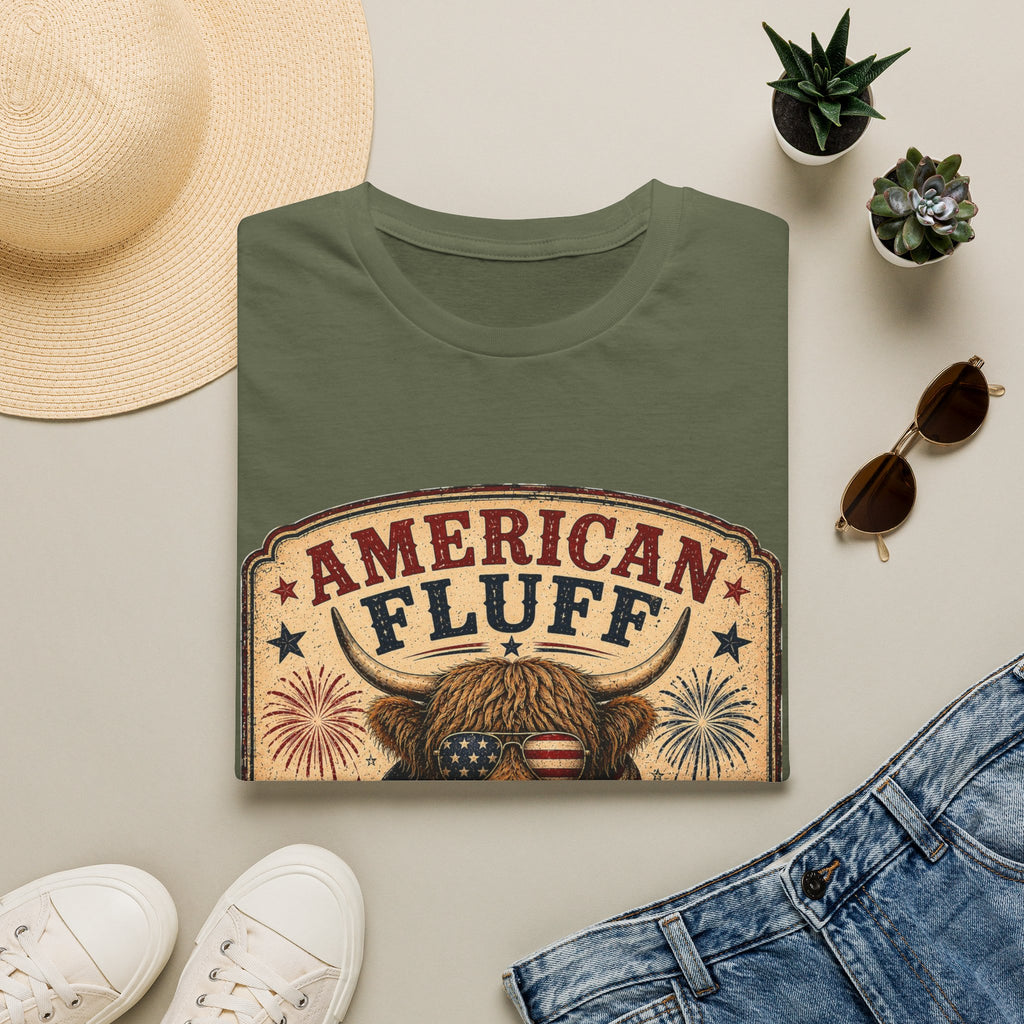 American Fluff Highland Cow Unisex Softstyle T-Shirt