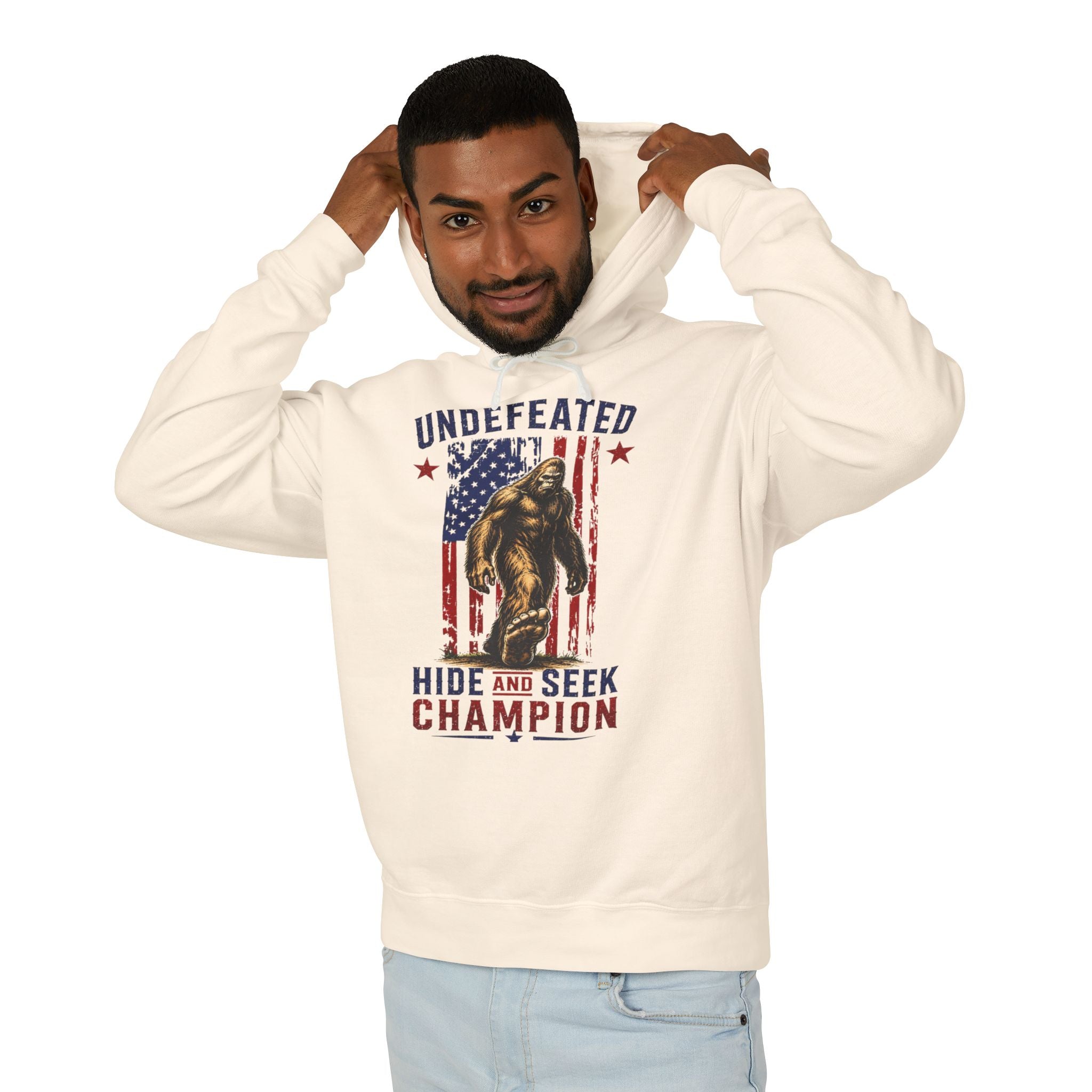 Undefeated Hide and Seek Champion 4th of July Hooded Sweatshirt