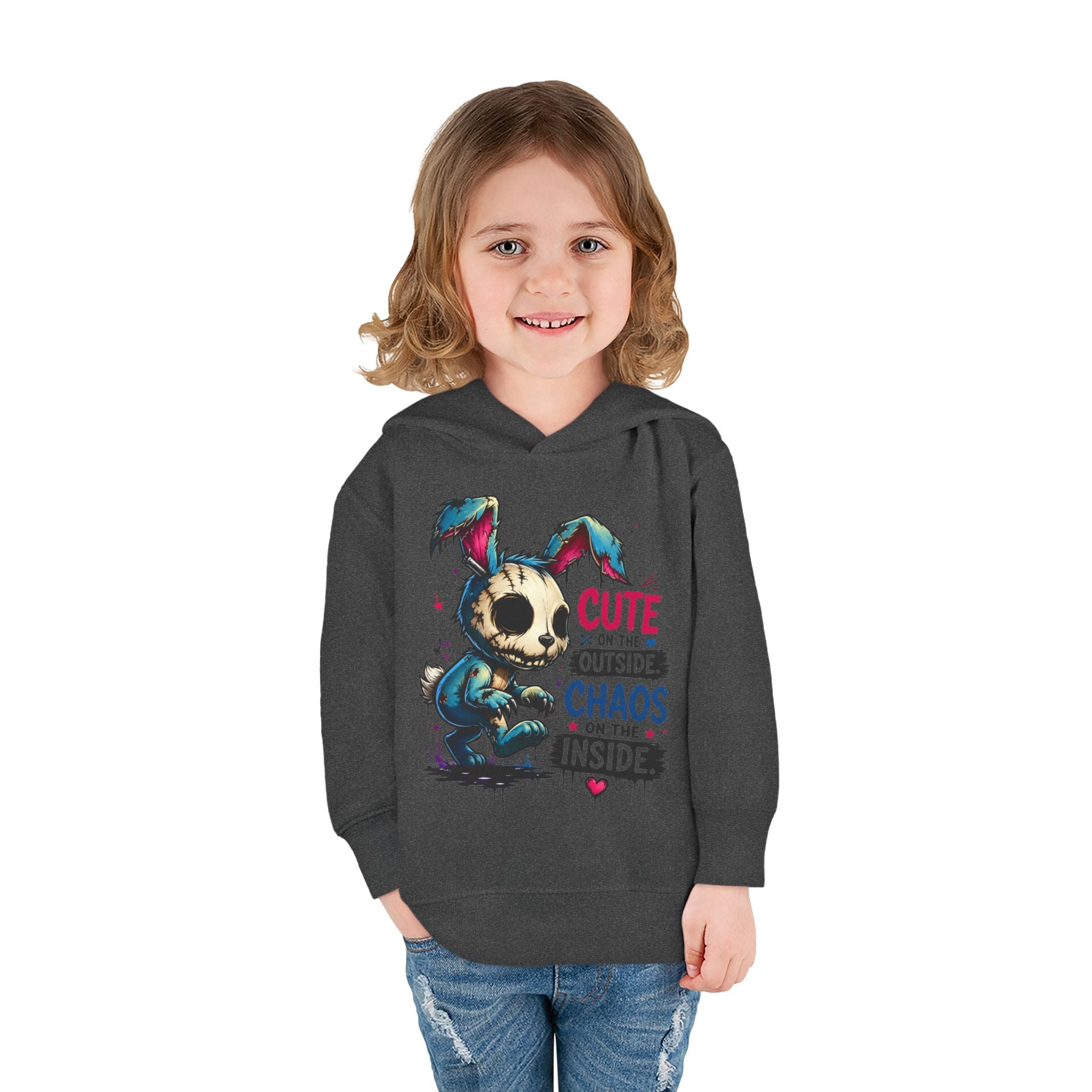 Cute on the outside Choas on the inside Toddler Pullover Fleece Hoodie