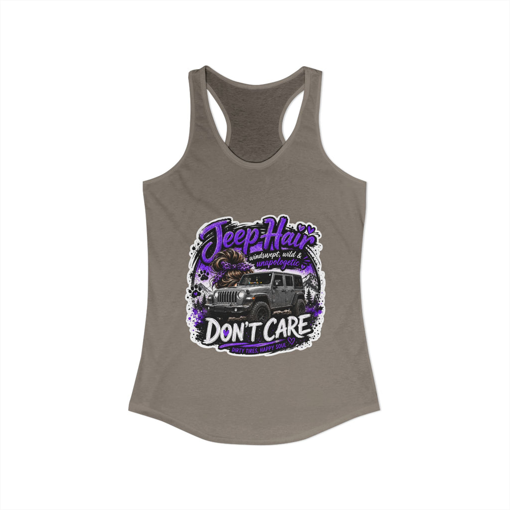 Jeep Hair Don't Care Jeep Women's Ideal Racerback Tank