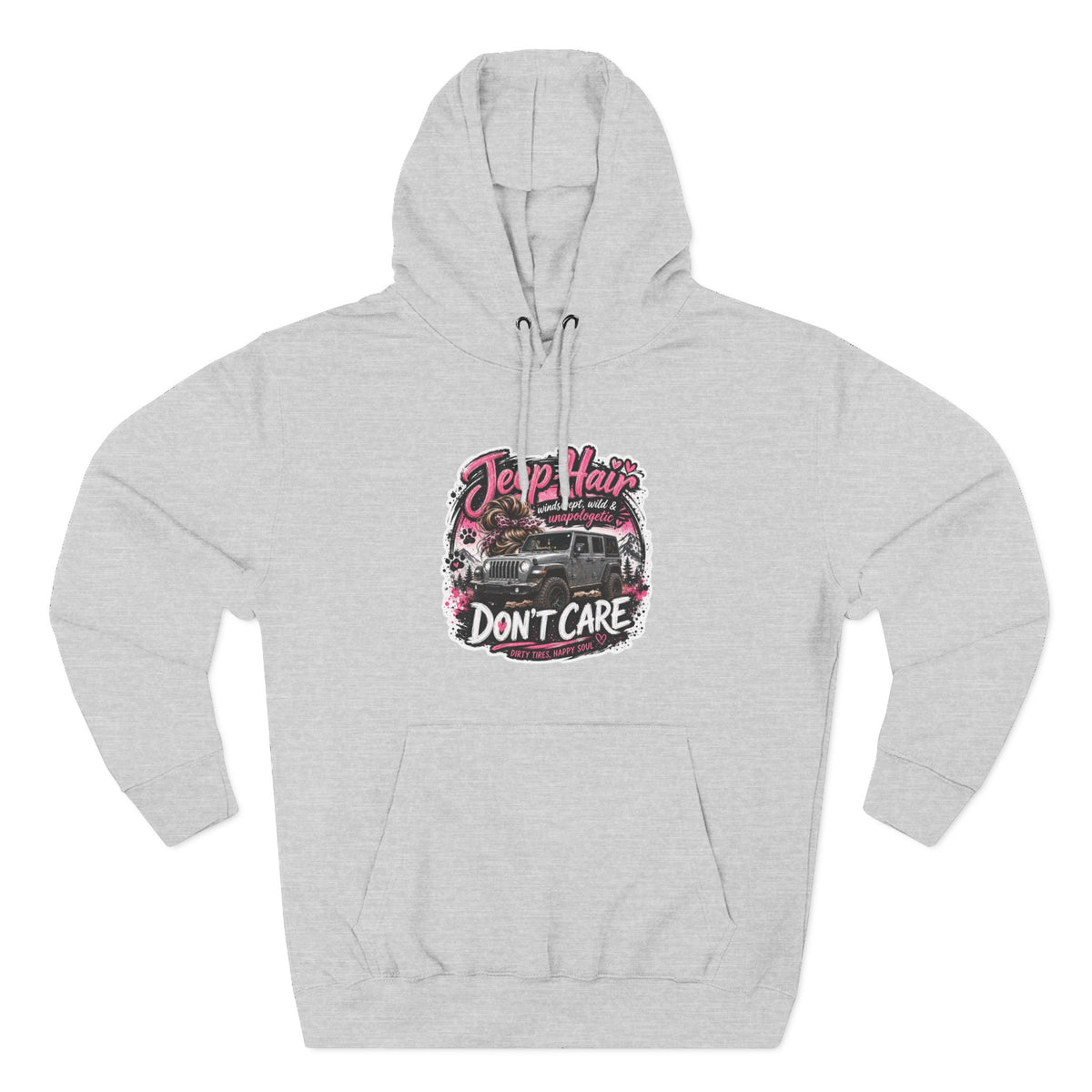 Jeep Hair Don't Care Three-Panel Fleece Hoodie