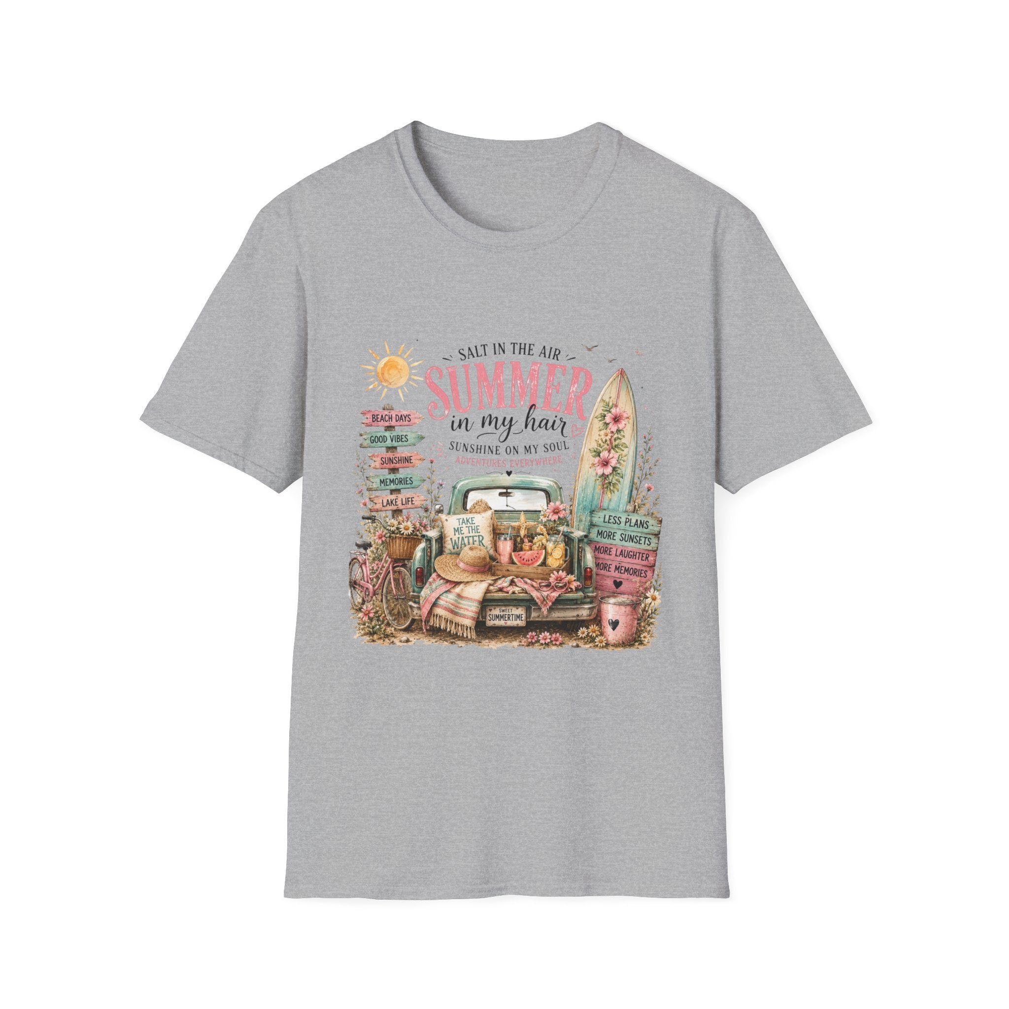 Summer in My Hair T-Shirt — 'Salt in the Air' Beach Vintage Surf Tee